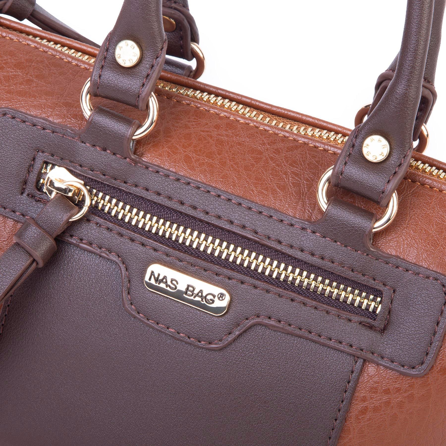 Nas Bag Kadın Mini El ve Postacı Çantası Taba Kahve Victoria