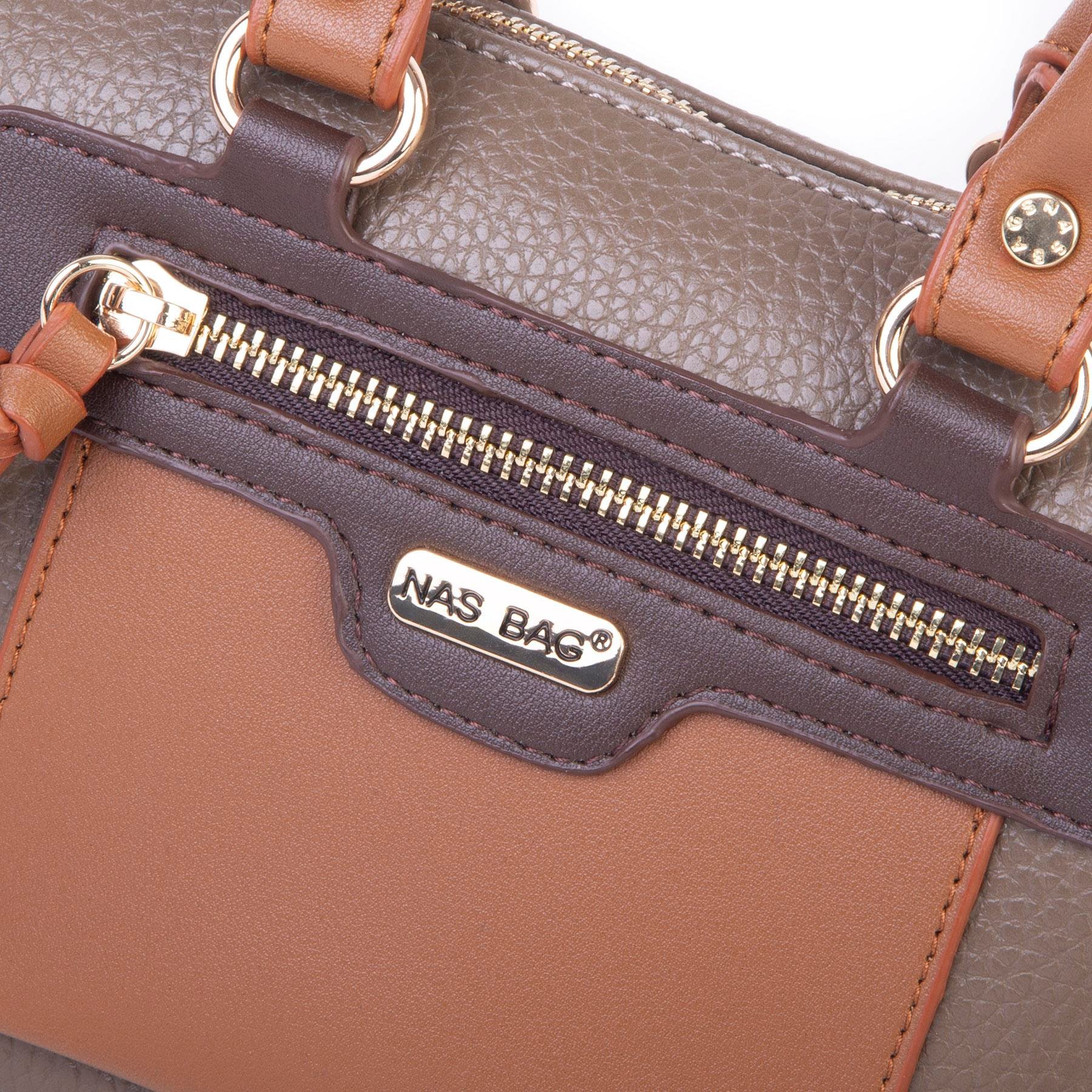 Nas Bag Kadın Mini El ve Postacı Çantası Vizon Taba Kahve Victoria