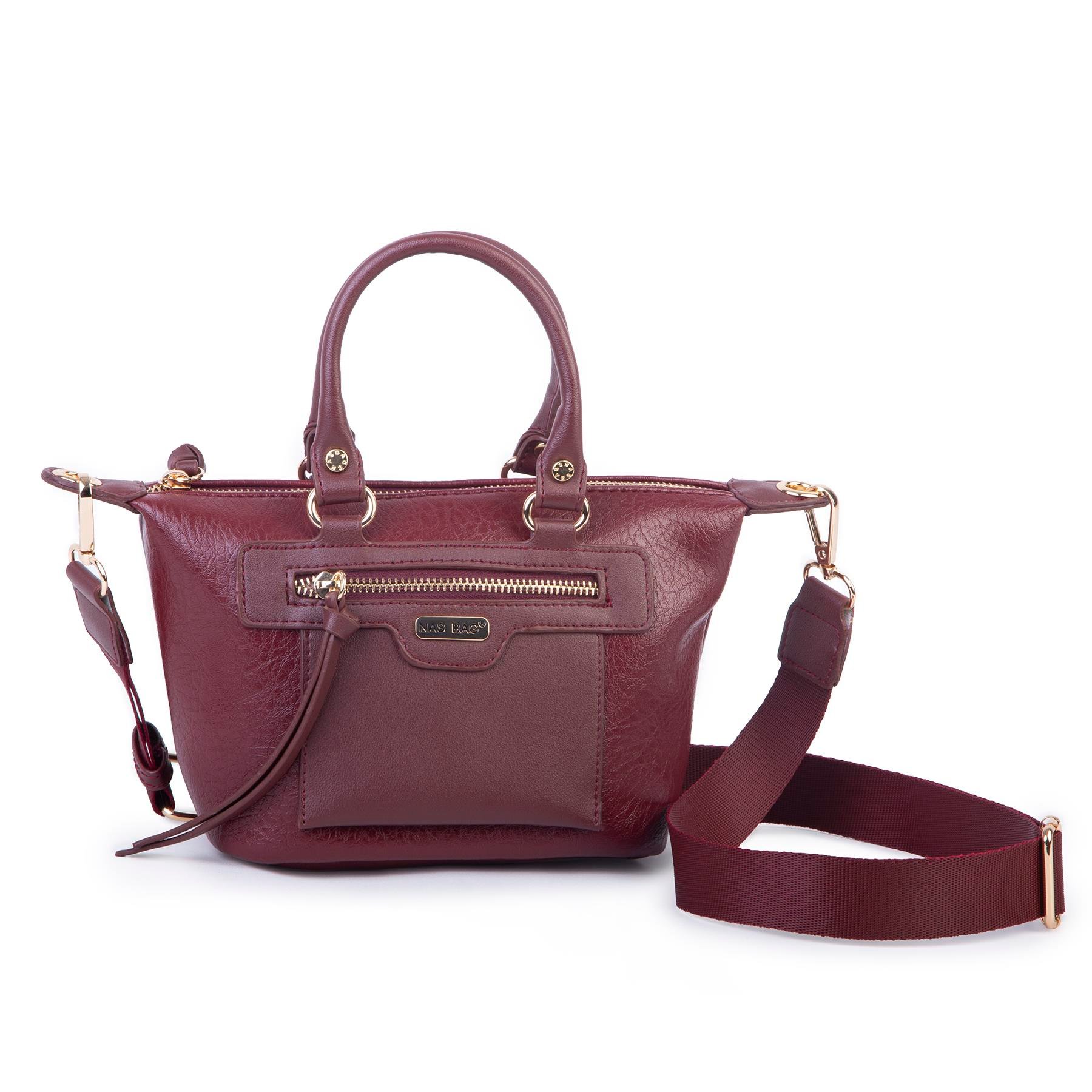 Nas Bag Kadın Mini El ve Postacı Çantası Bordo Victoria