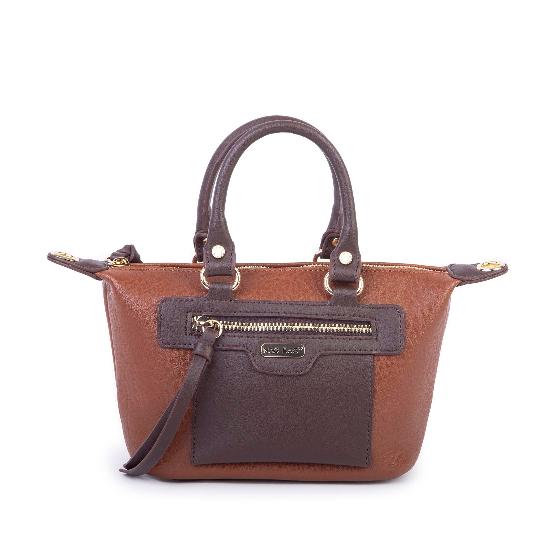 Nas Bag Kadın Mini El ve Postacı Çantası Taba Kahve Victoria
