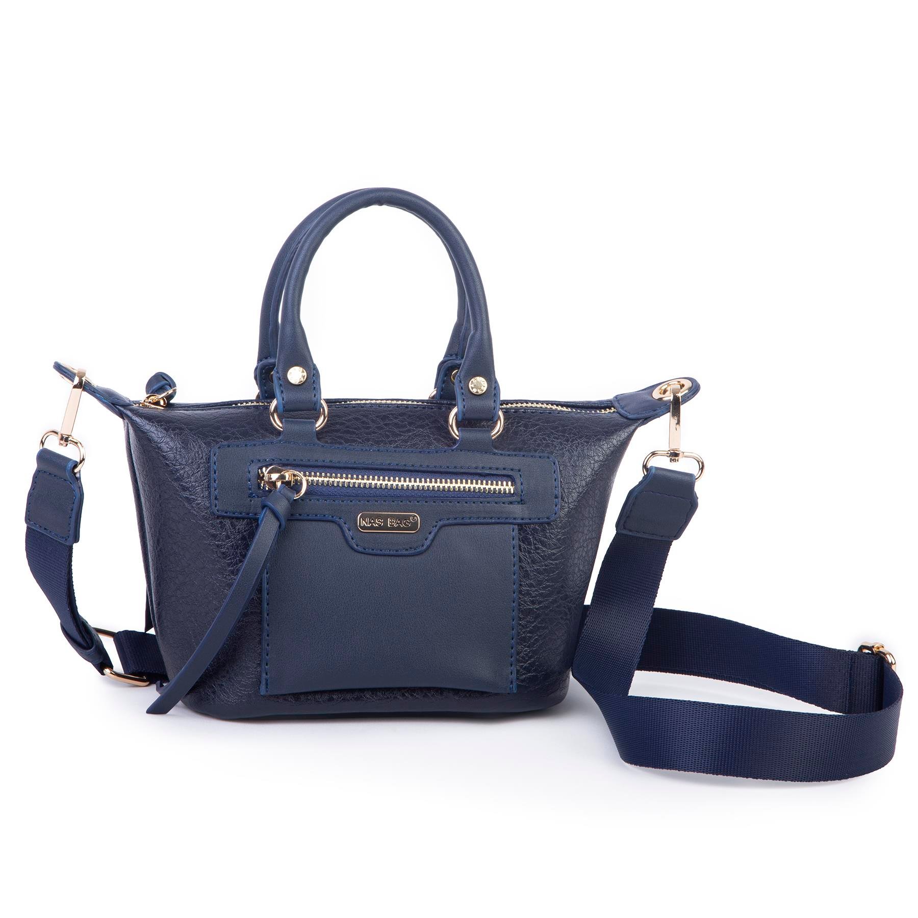 Nas Bag Kadın Mini El ve Postacı Çantası Lacivert Victoria