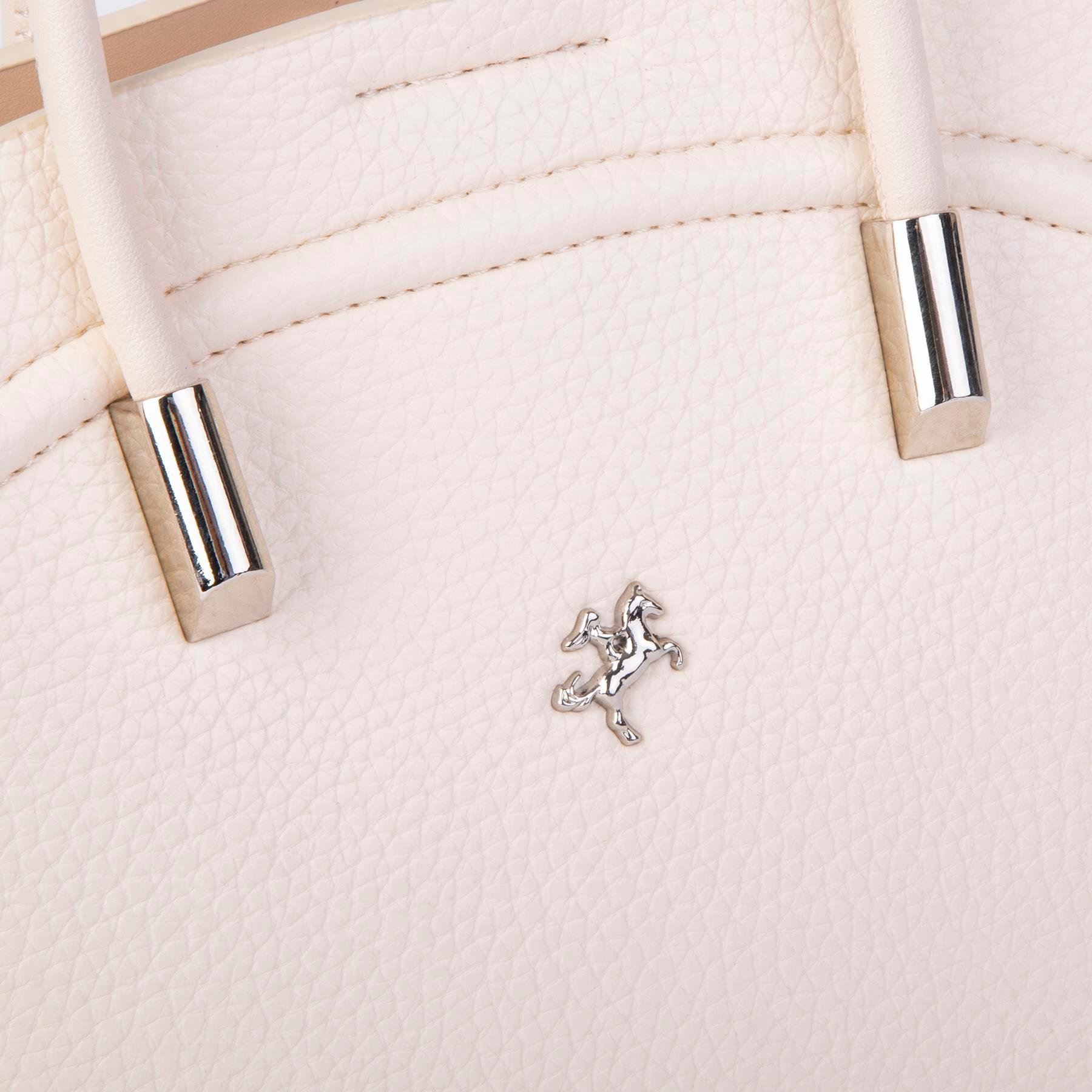 Nas Bag Kadın Mini Sepet Çanta El ve Çapraz Çanta Krem  Lopez ( 20x18cm)