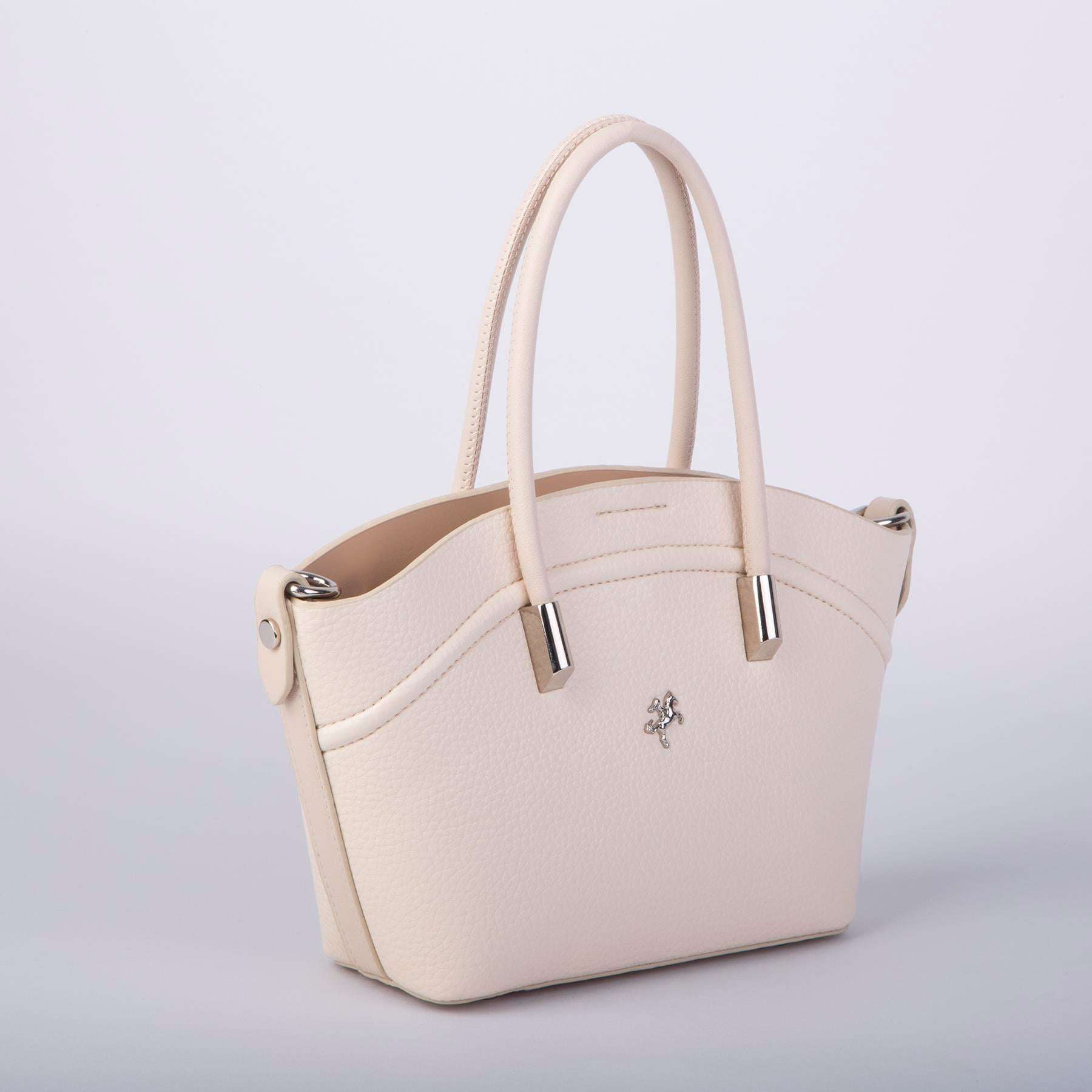 Nas Bag Kadın Mini Sepet Çanta El ve Çapraz Çanta Krem  Lopez ( 20x18cm)