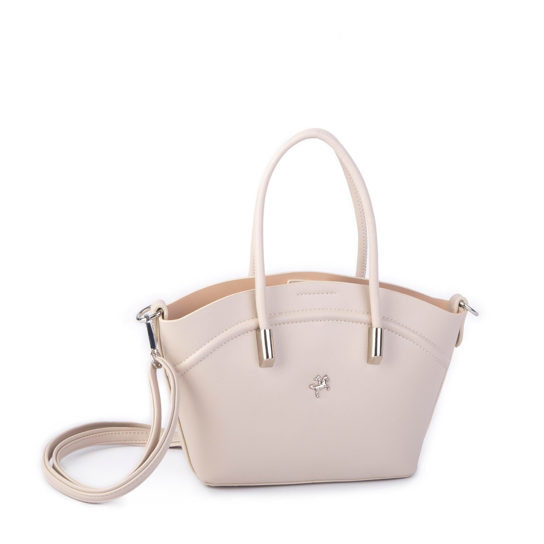 Nas Bag Kadın Mini Sepet Çanta El ve Çapraz Çanta Kum  Golf  ( 20x18cm)