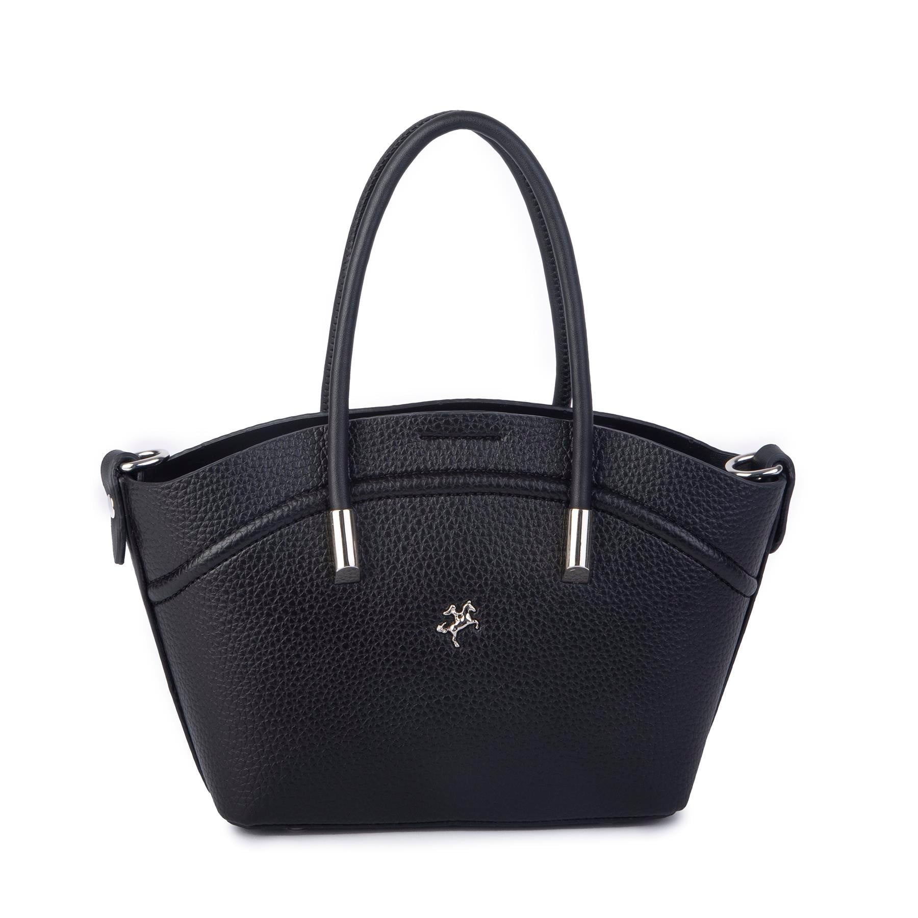 Nas Bag Kadın Mini Sepet Çanta El ve Çapraz Çanta Siyah Lopez ( 20x18cm)
