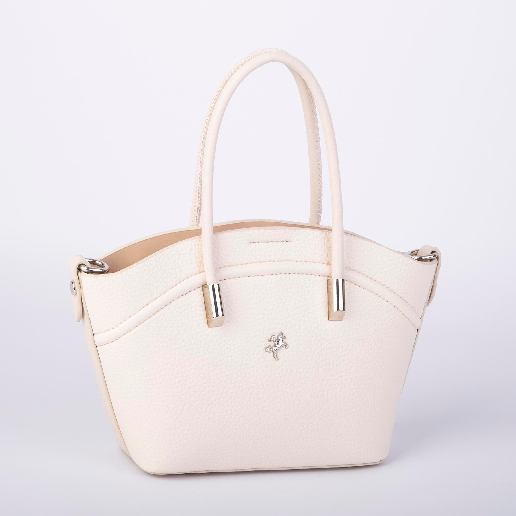 Nas Bag Kadın Mini Sepet Çanta El ve Çapraz Çanta Krem  Lopez ( 20x18cm)