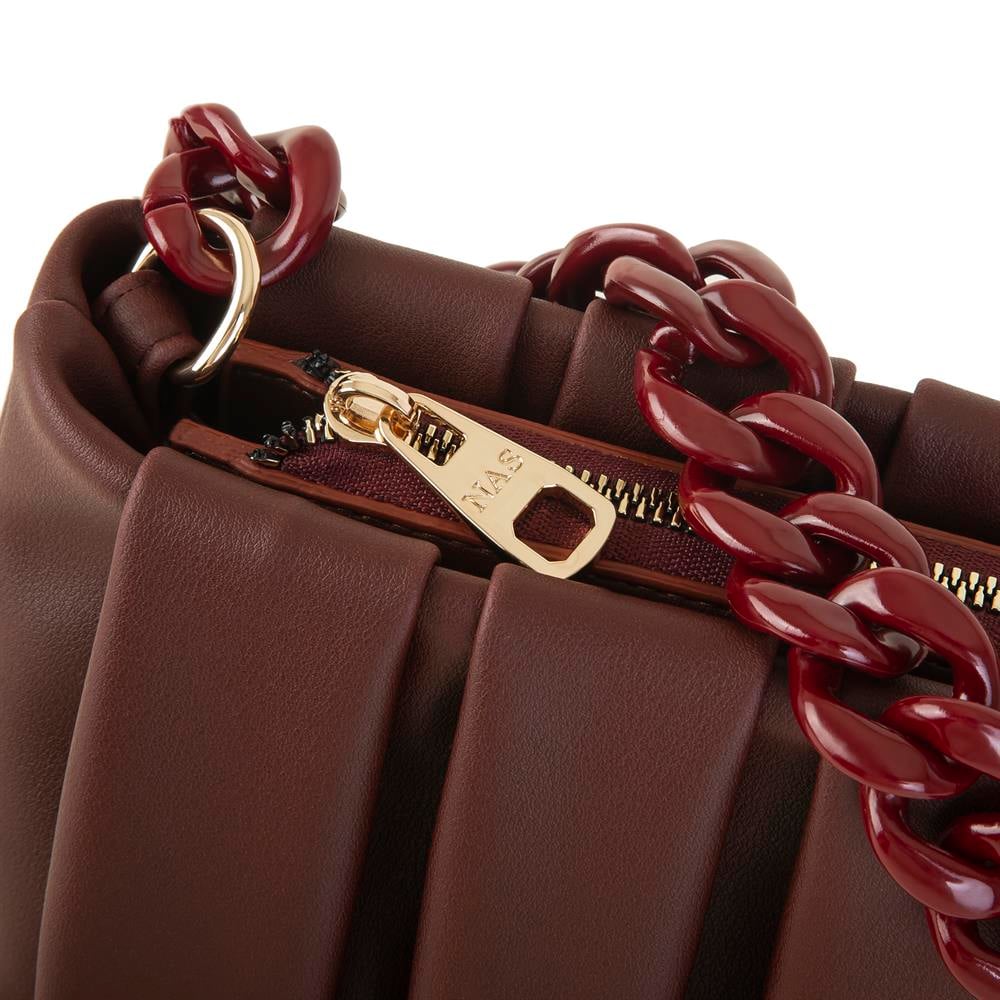 Nas Bag Kadın Omuz Çantası Bordo Dona