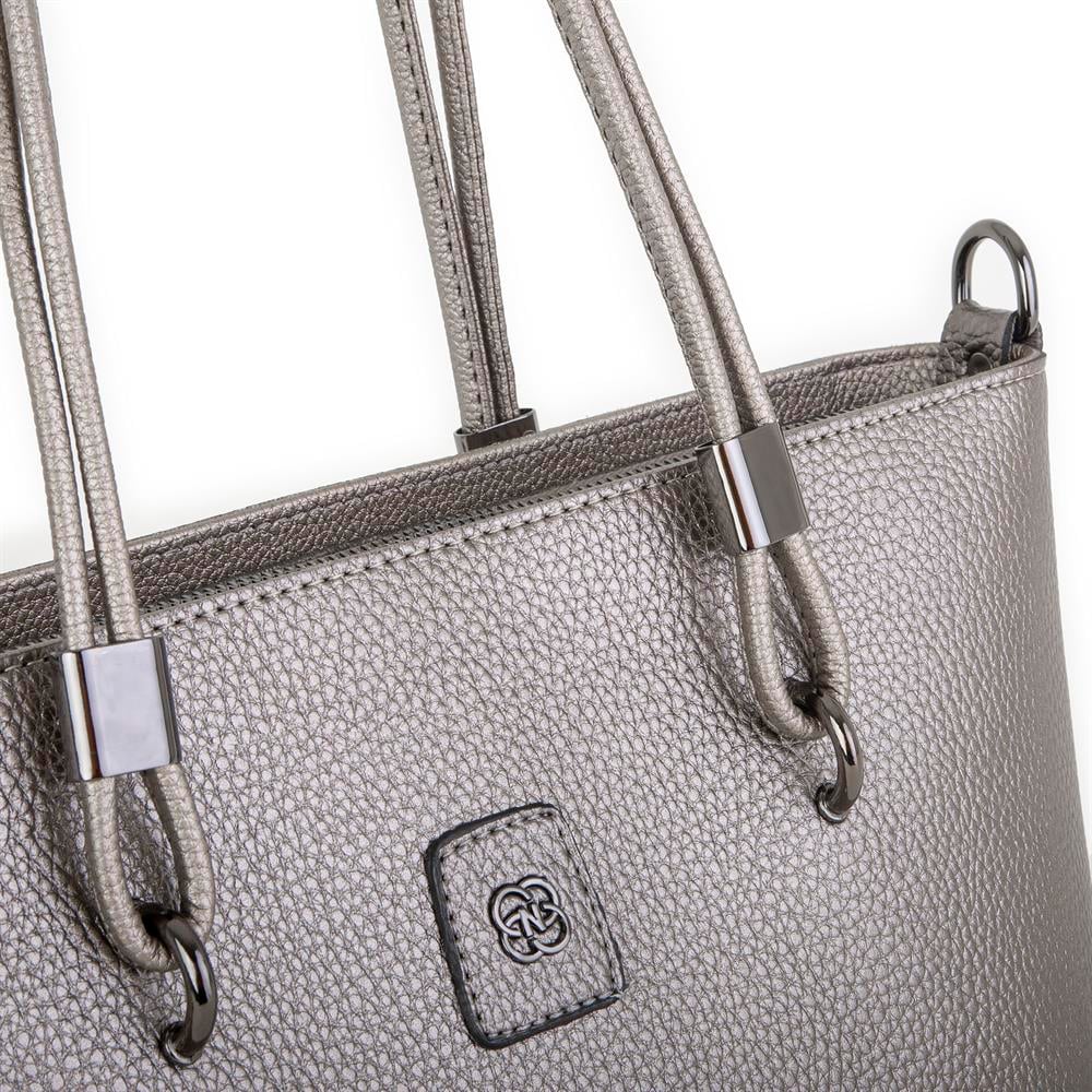 Nas Bag Kadın Omuz Çantası Gri Belinda