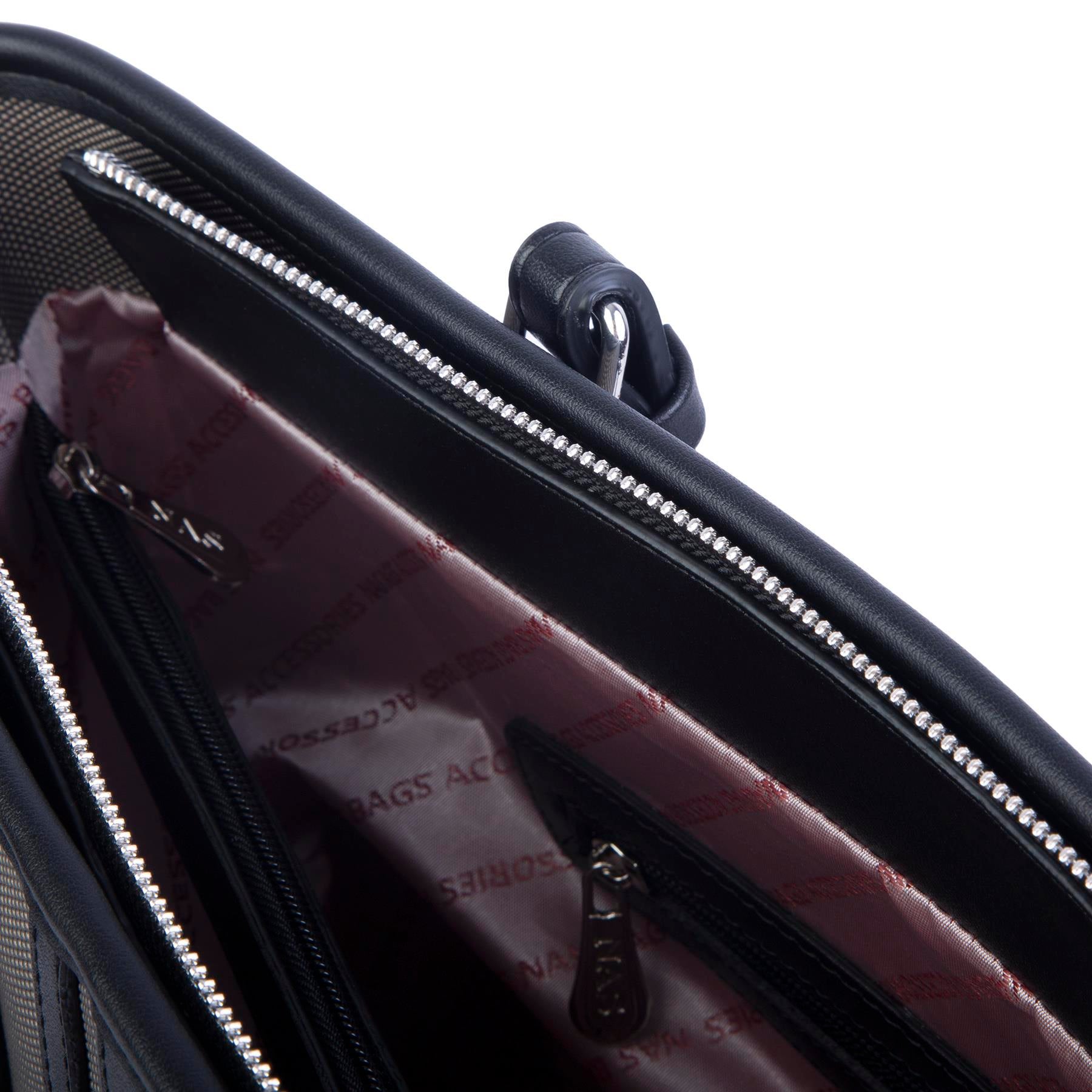 Nas Bag Kadın Omuz Çantası Spor Şık Ayarlanabilir Omuz Askılı Gri  Siyah Lacst (33x27x12 cm )