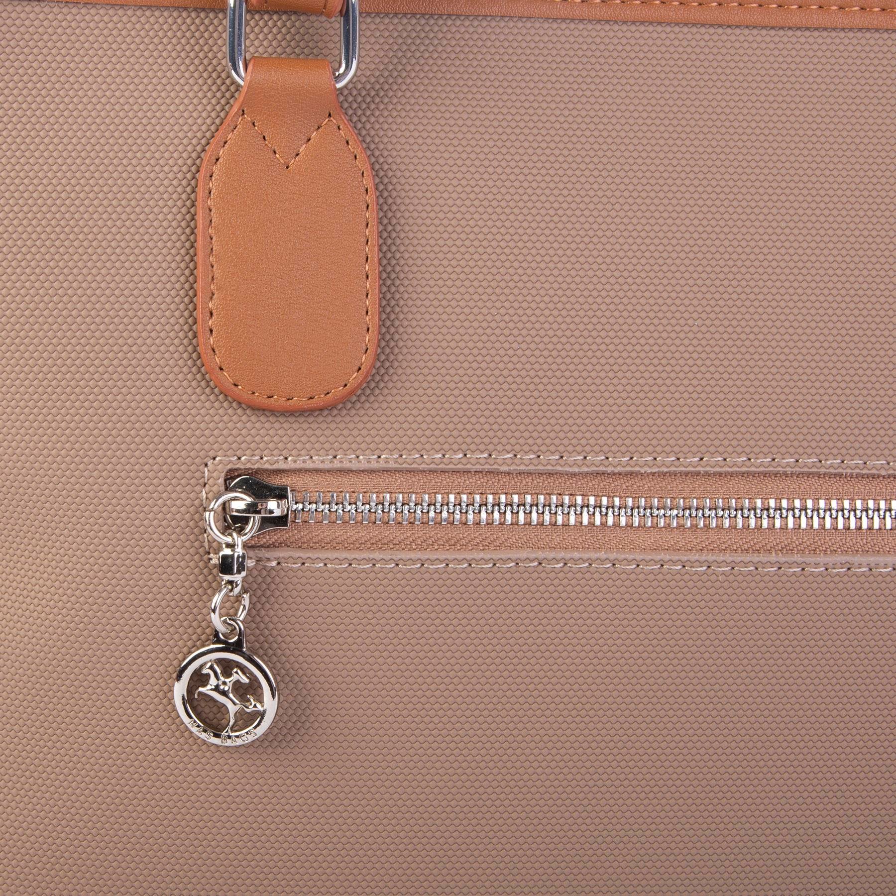 Nas Bag Kadın Omuz Çantası Spor Şık Ayarlanabilir Omuz Askılı  Kum Taba Kahve  Lacst (33x27x12 cm )