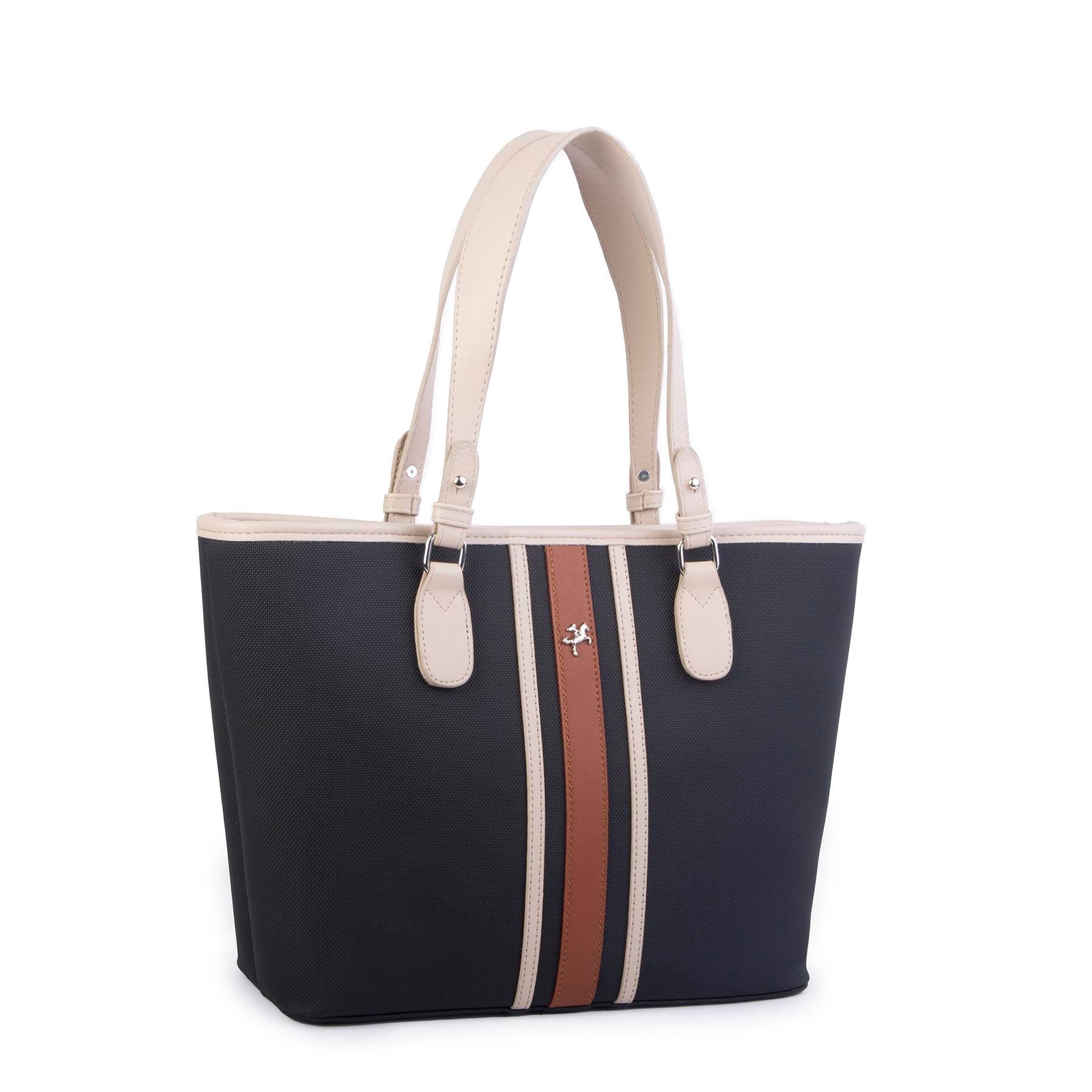 Nas Bag Kadın Omuz Çantası Spor Şık Ayarlanabilir Omuz Askılı  Siyah Kum Lacste (33x27x12 cm )