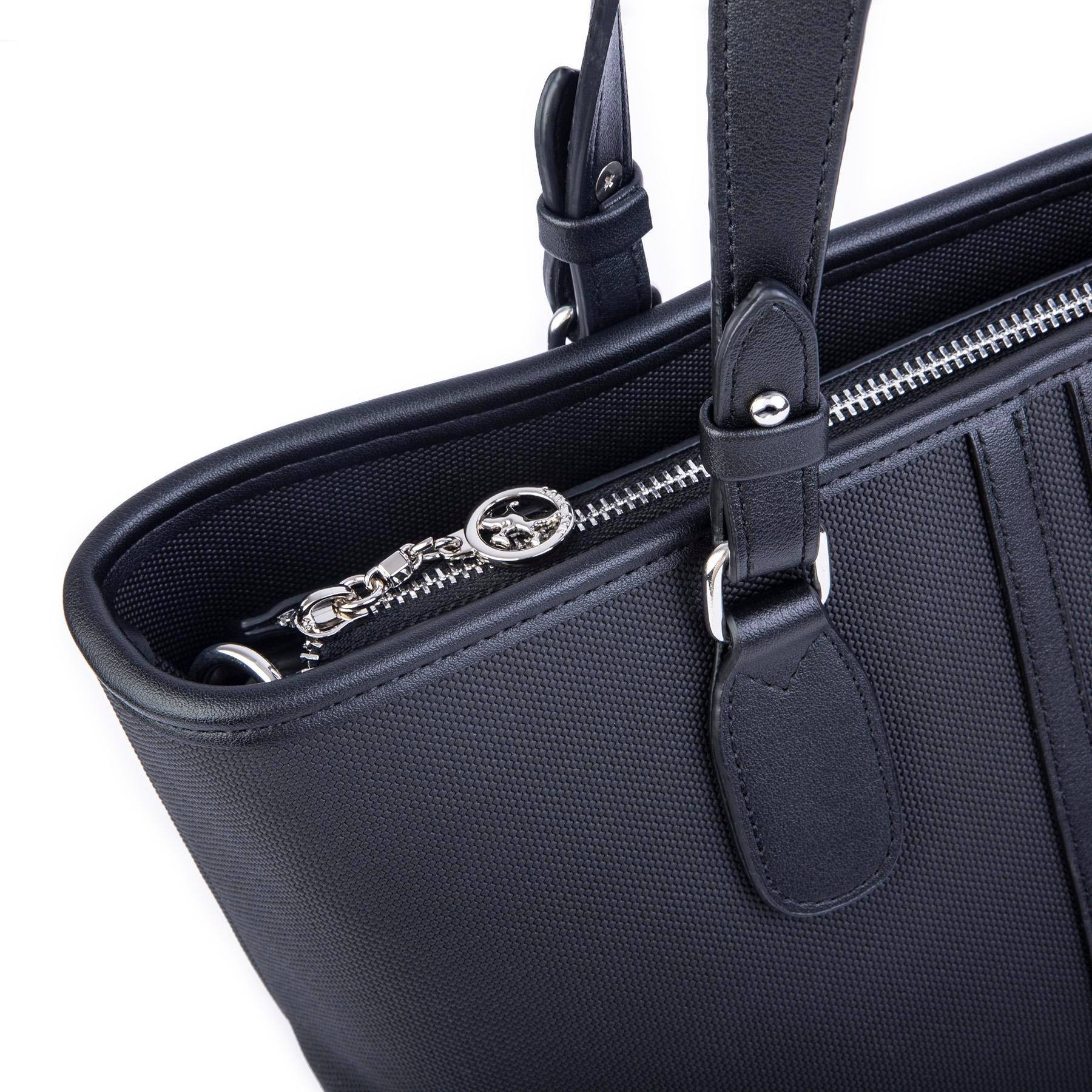 Nas Bag Kadın Omuz Çantası Spor Şık Ayarlanabilir Omuz Askılı  Siyah  (33x27x12 cm )