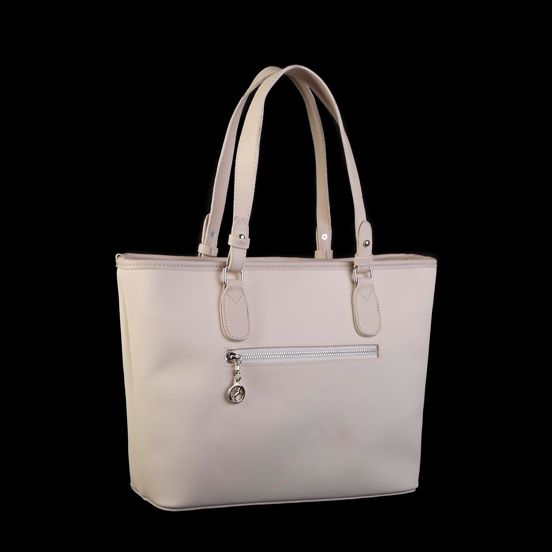 Nas Bag Kadın Omuz Çantası Spor Şık Ayarlanabilir Omuz Askılı  Krem  Lacst (33x27x12 cm )