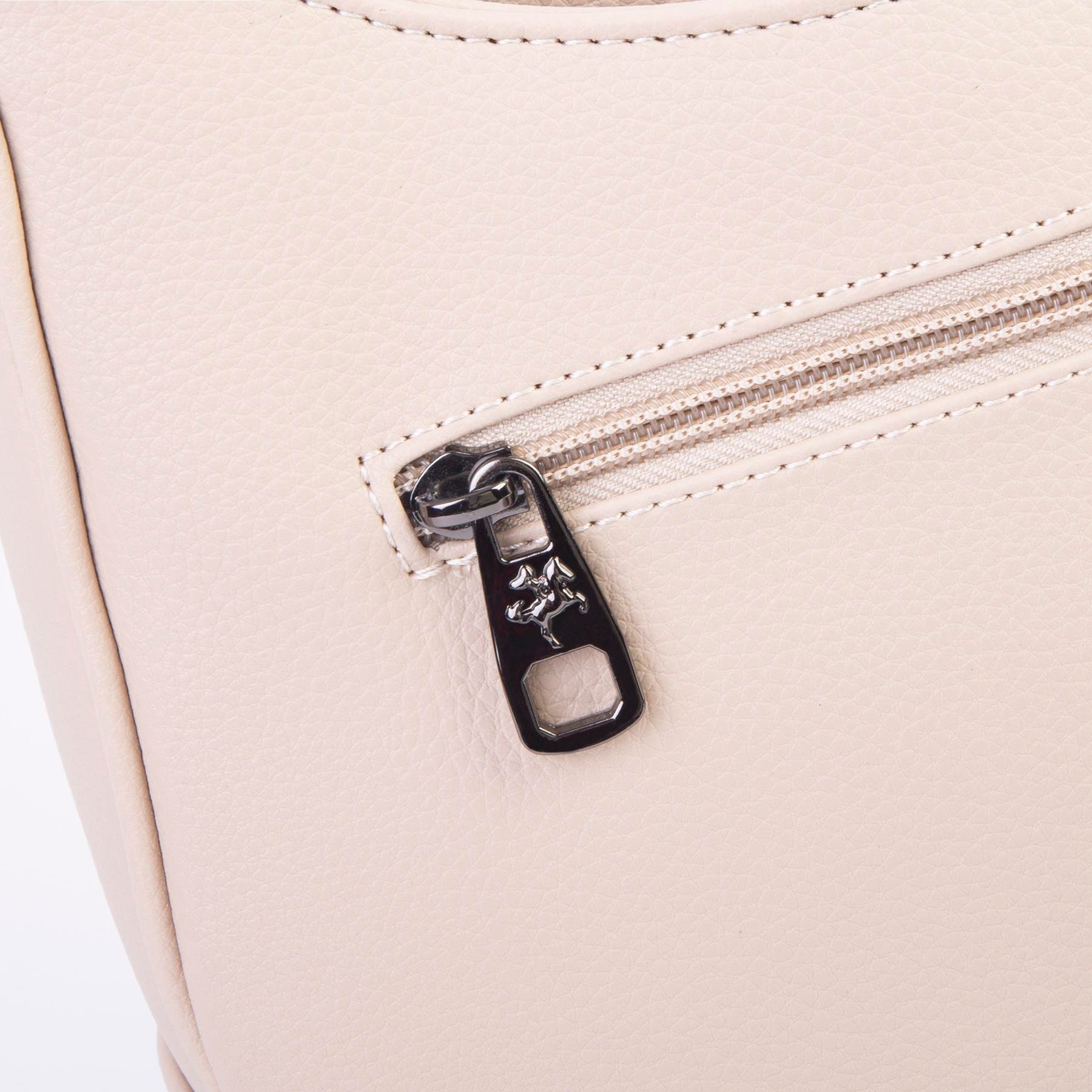 Nas Bag Kadın Omuz ve Çapraz Baget Çanta Kum  Prestij ( 28x17  cm)