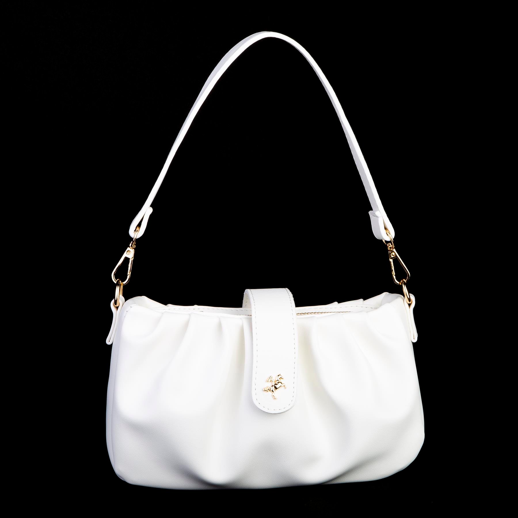 Nas Bag Kadın Omuz ve Çapraz Çanta Çift Askılı Beyaz Dona (24x18cm)