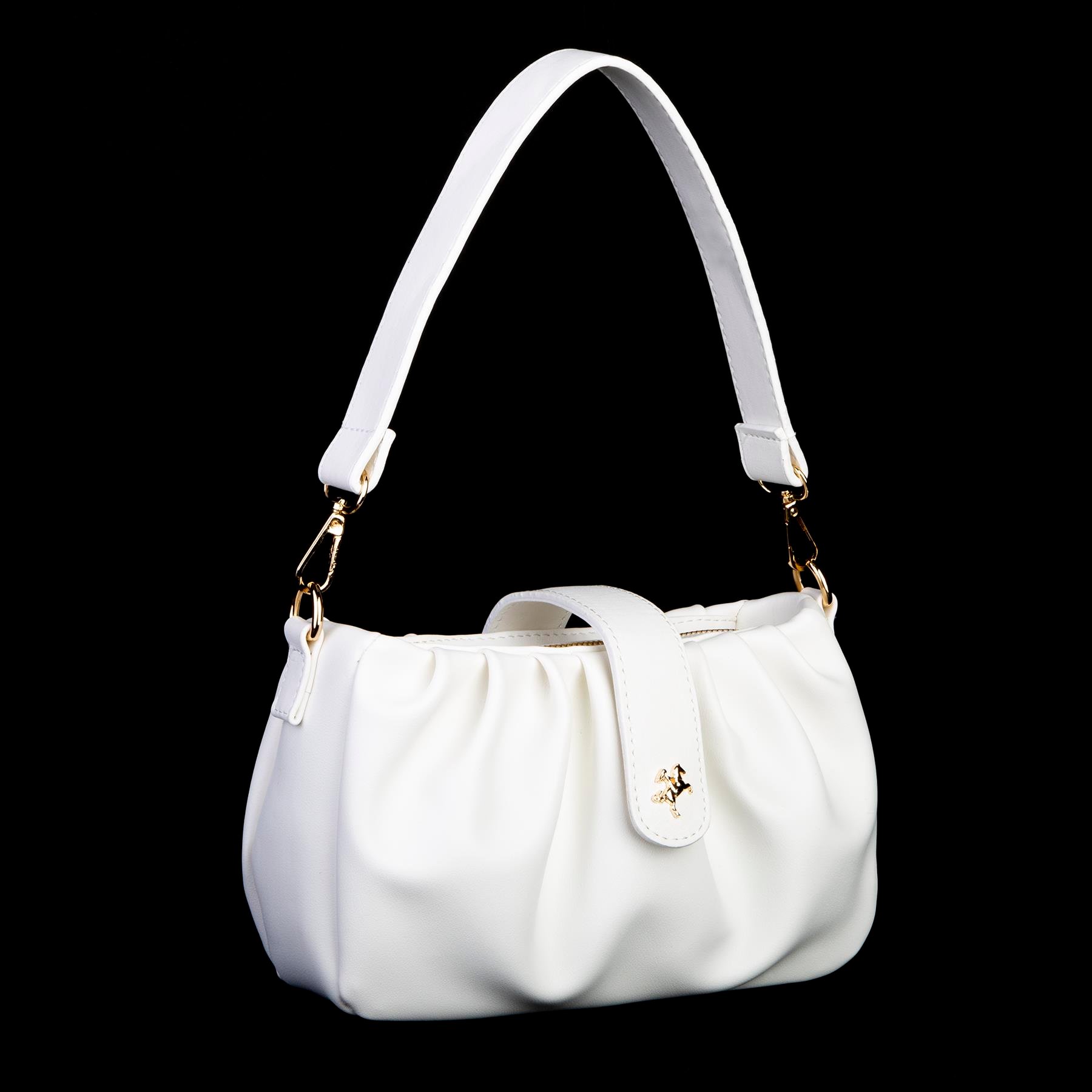 Nas Bag Kadın Omuz ve Çapraz Çanta Çift Askılı Beyaz Dona (24x18cm)