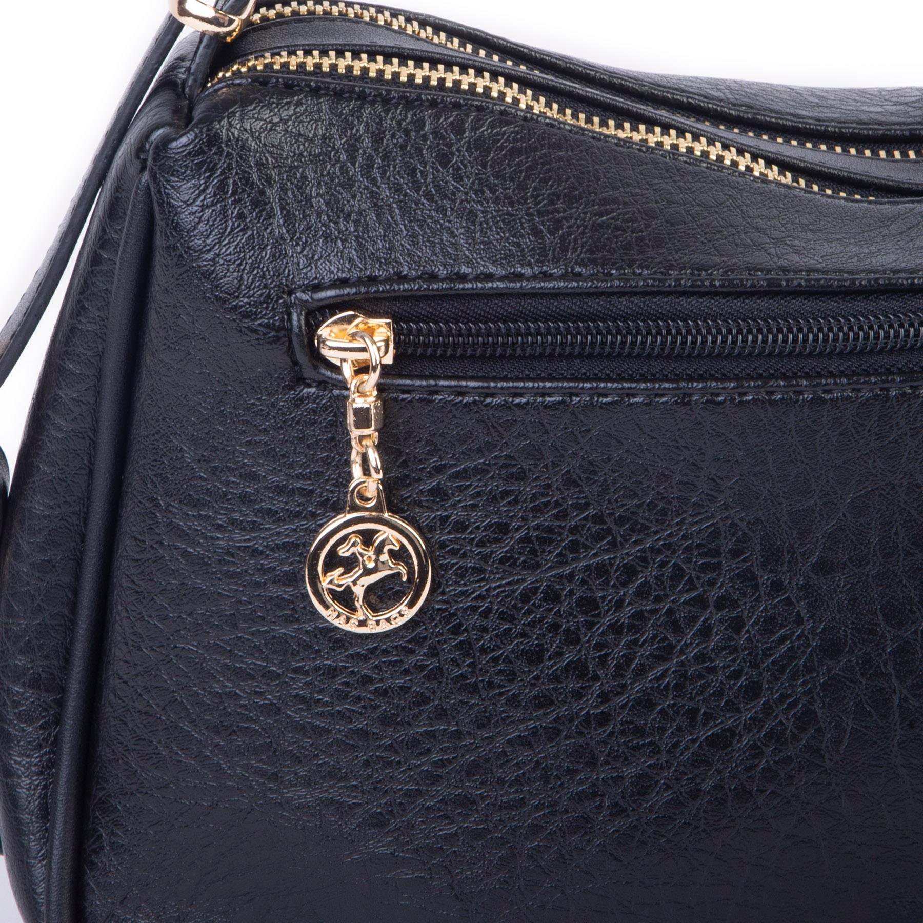 Nas Bag Kadın Omuz ve Çapraz Çanta Çok Gözlü Şık Tasarım (28x18 cm) Siyah Victoria