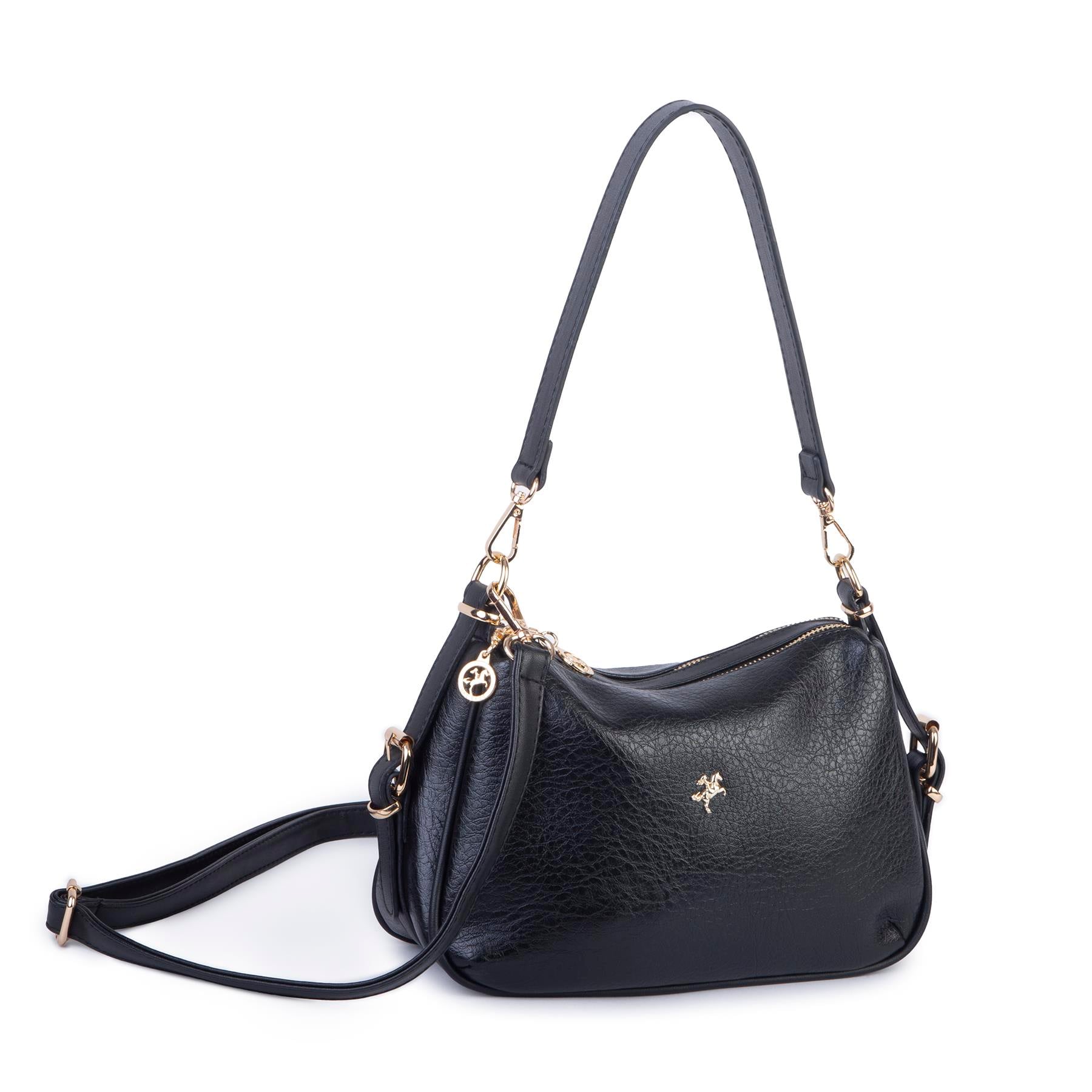 Nas Bag Kadın Omuz ve Çapraz Çanta Çok Gözlü Şık Tasarım (28x18 cm) Siyah Victoria