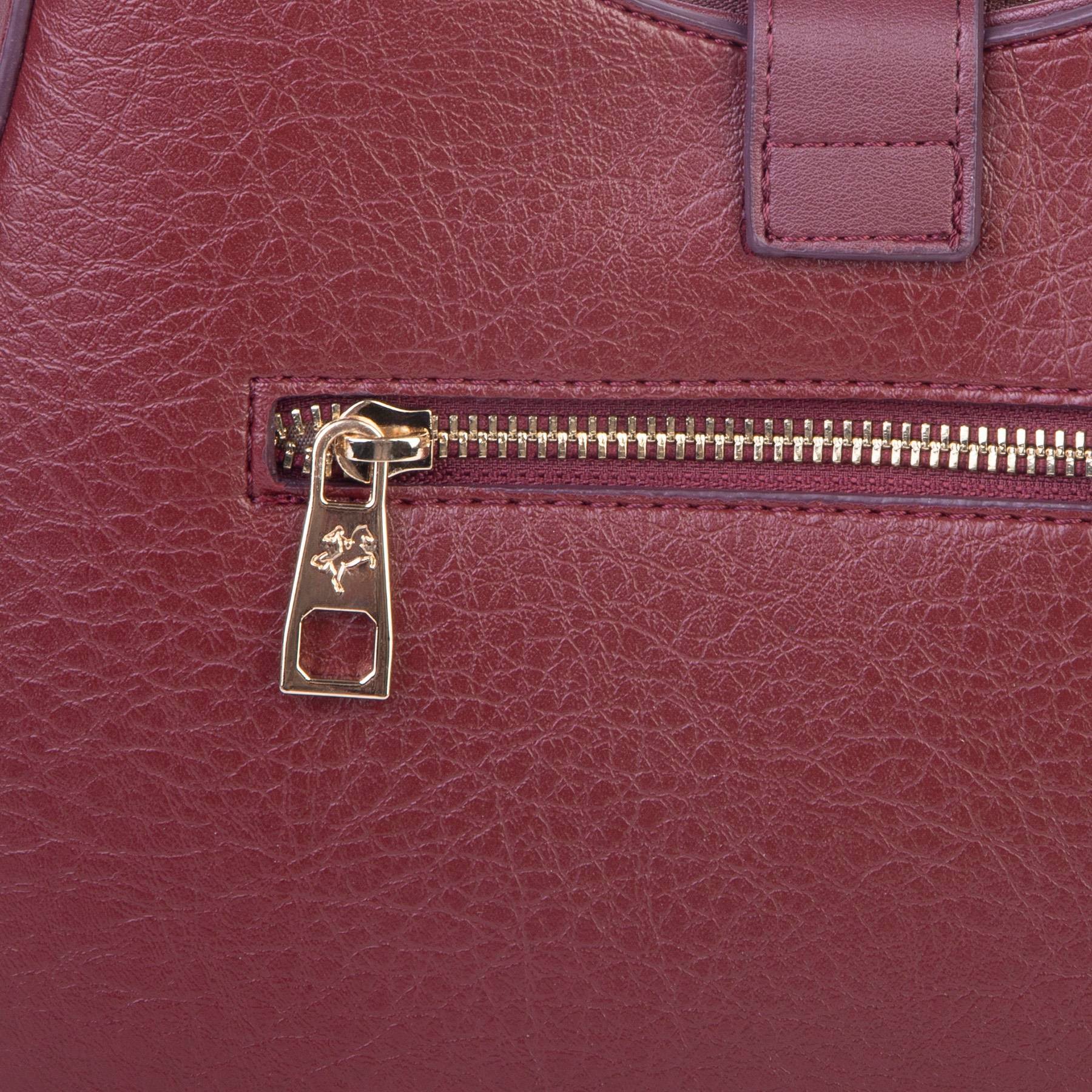 Nas Bag Kadın Oval Omuz ve Çapraz Çanta Bordo Victoria