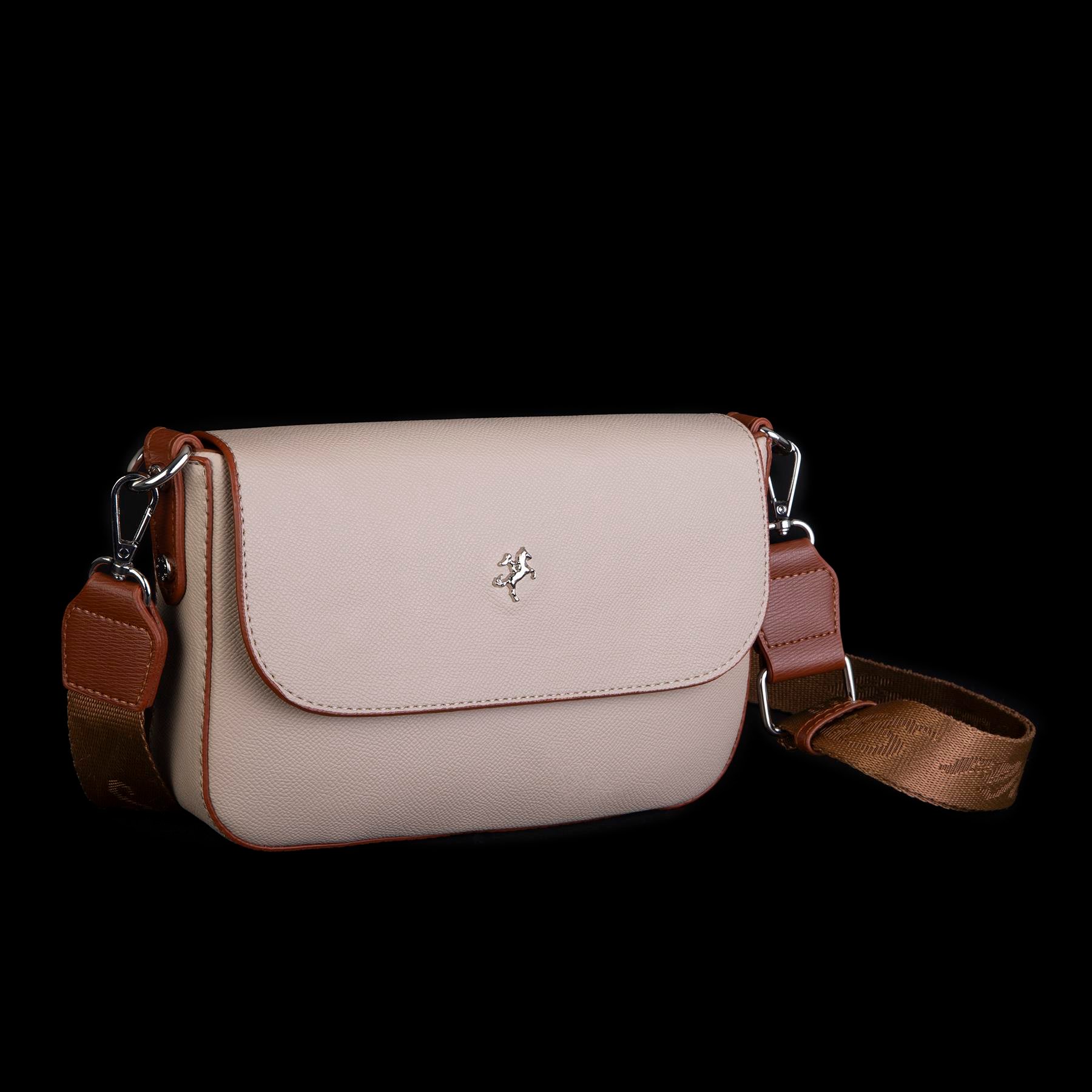 Nas Bag Kadın Postacı Çantası Çift Askılı Kum Taba  Açelya  (22x16x5 cm)