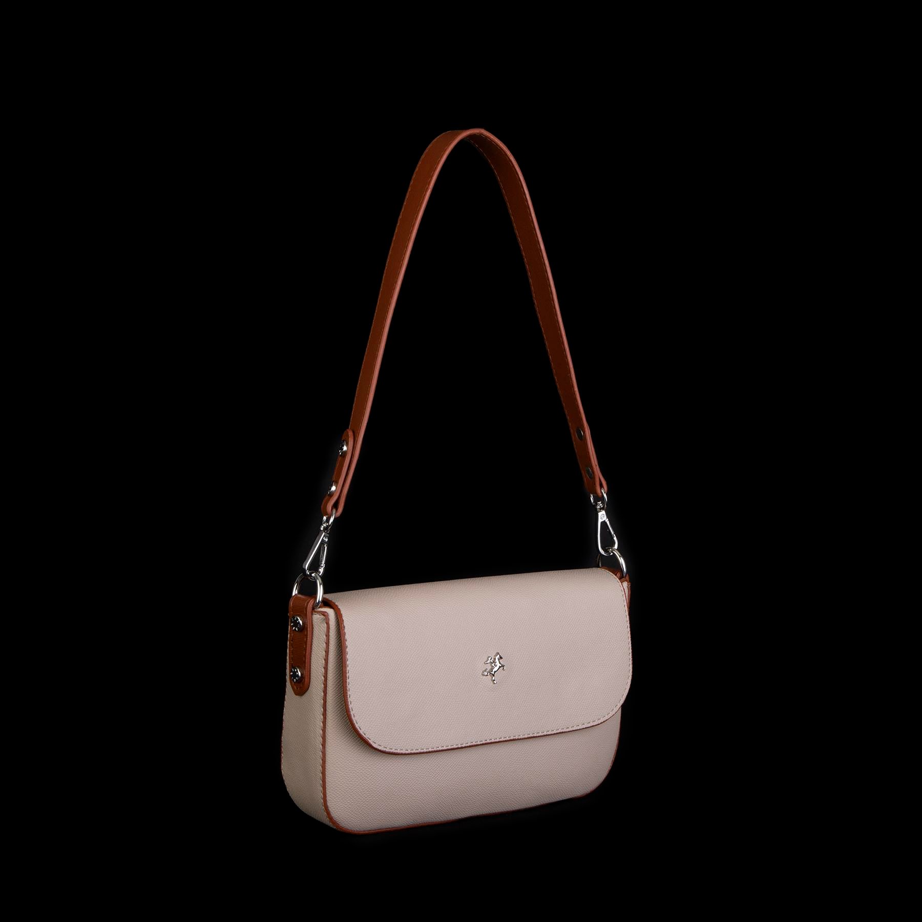 Nas Bag Kadın Postacı Çantası Çift Askılı Kum Taba  Açelya  (22x16x5 cm)
