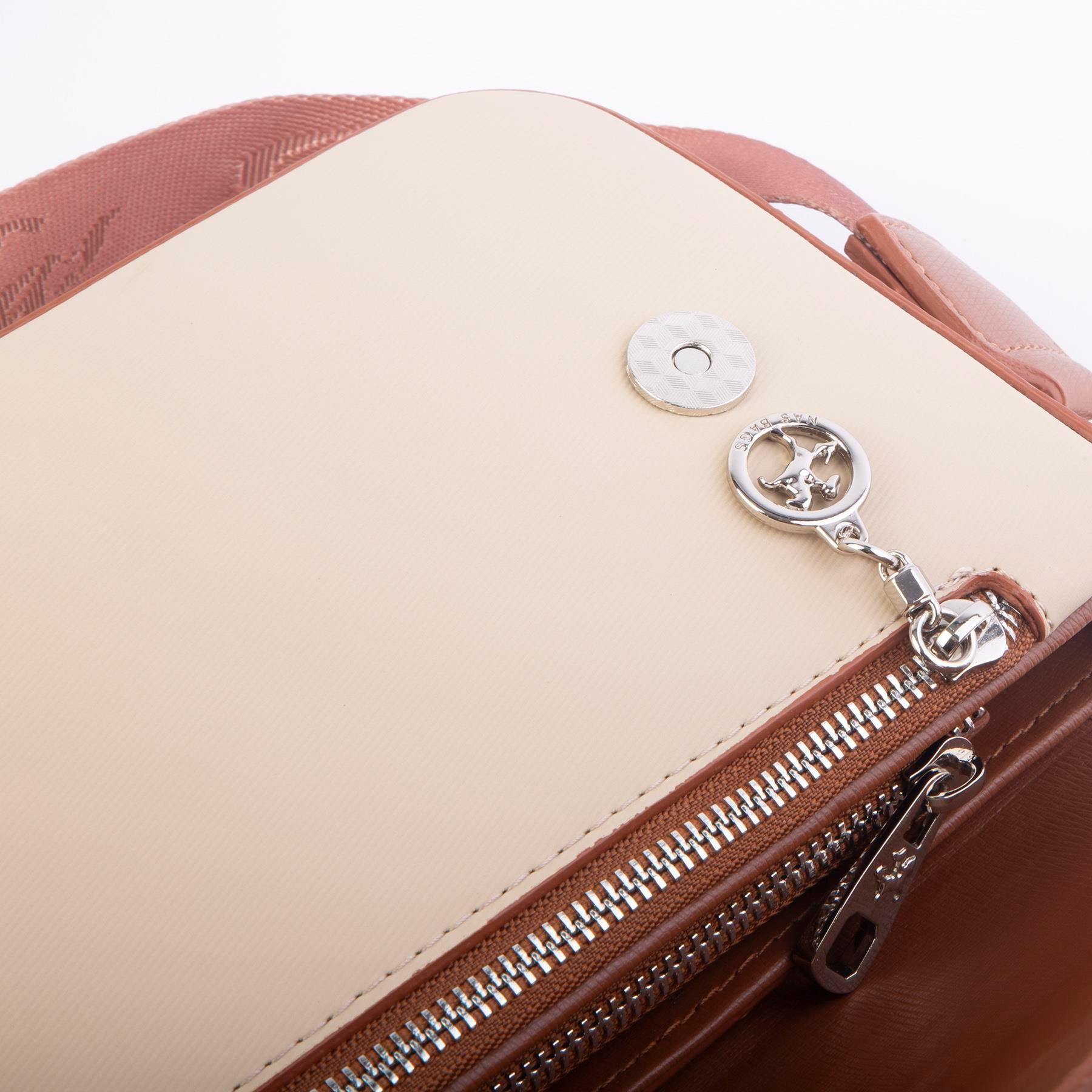 Nas Bag Kadın Postacı Çantası Çift Askılı Kum Taba Karaca  (22x16x5 cm)
