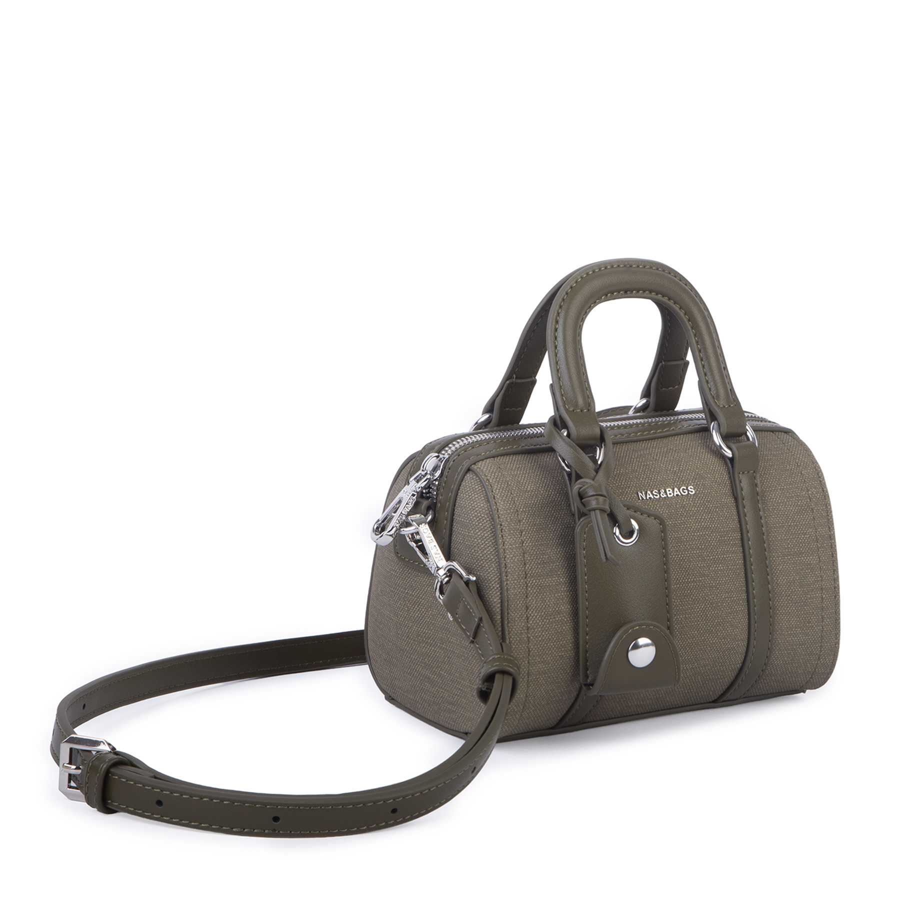 Nas Bag Kadın Premium Mini 2li set El Omuz ve Çapraz Çanta ile Cüzdan Seti Yeşil