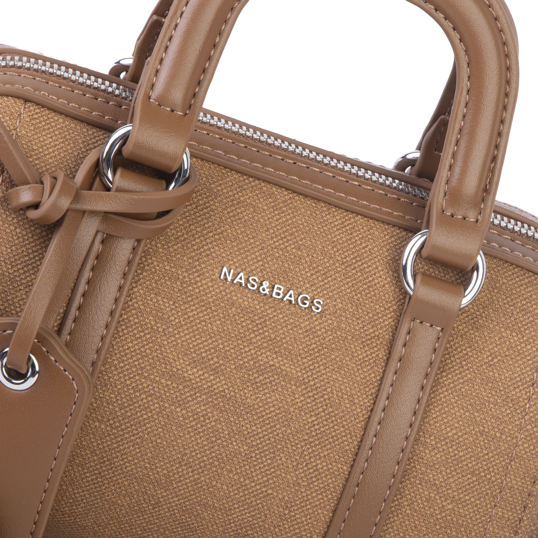 Nas Bag Kadın Premium Mini 2li set El Omuz ve Çapraz Çanta ile Cüzdan Seti Taba 