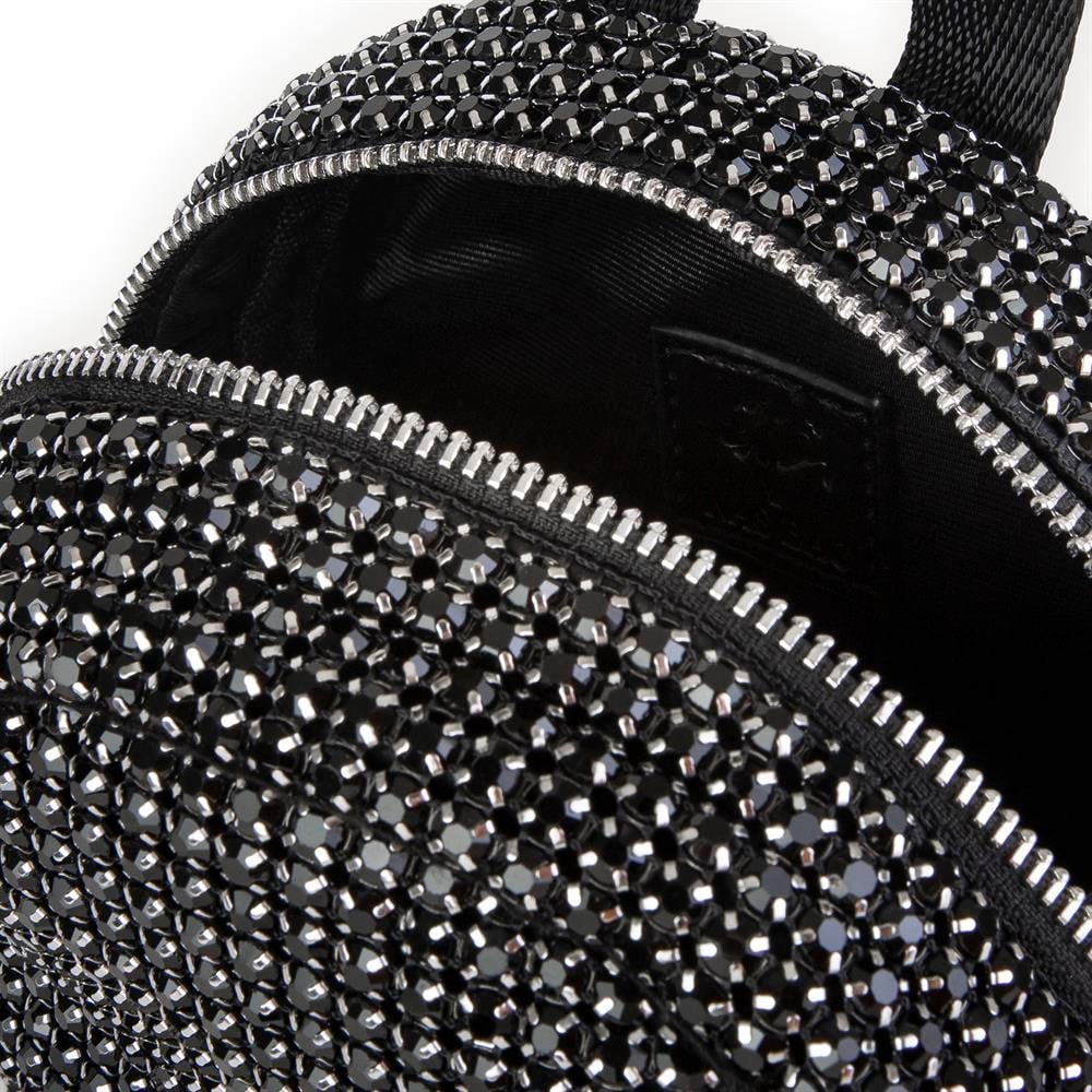 Nas Bag Kadın Sırt Çantası Black  Diamond  Siyah Taşlı Şık Çanta