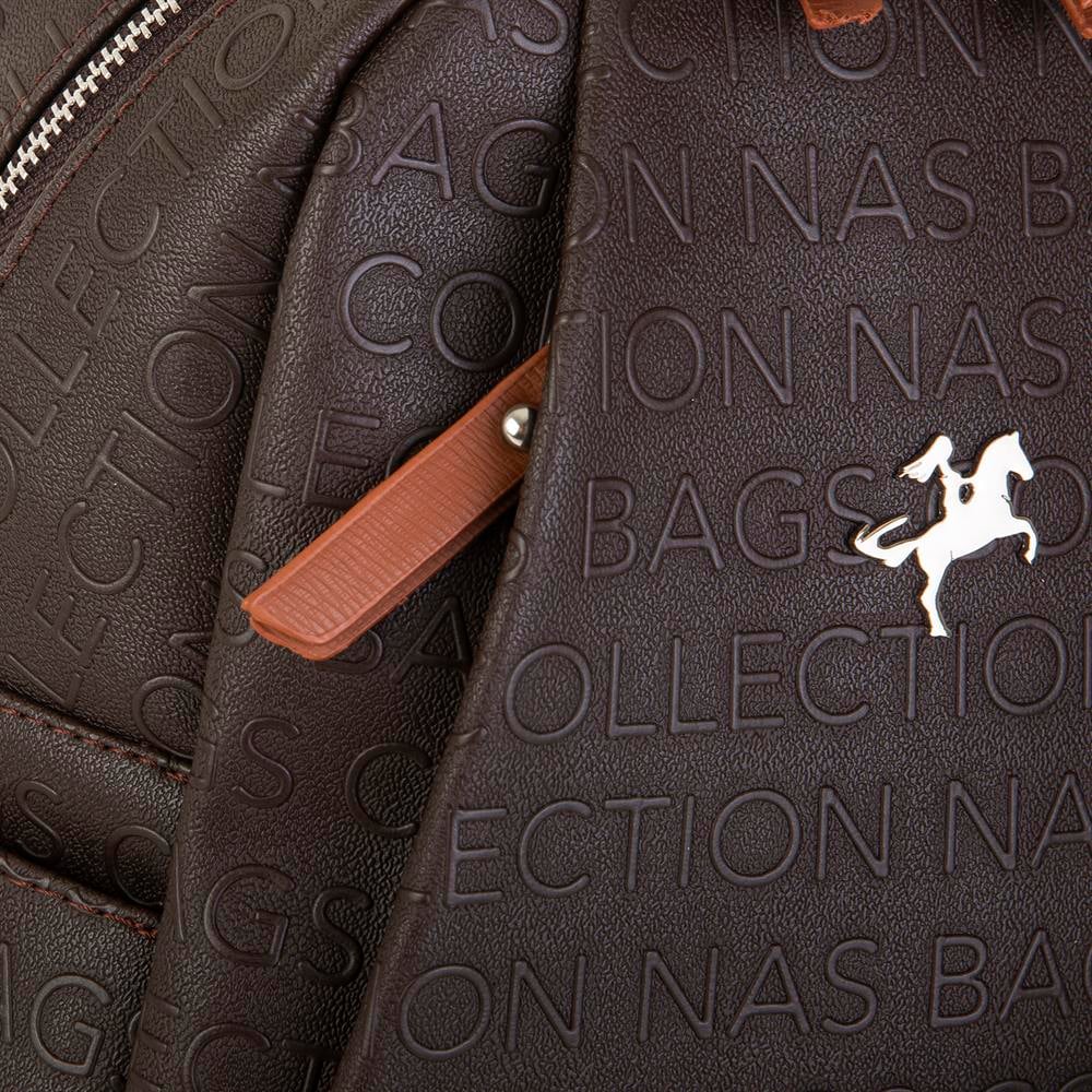Nas Bag Kadın Sırt Çantası Kahve Taba Gofraj