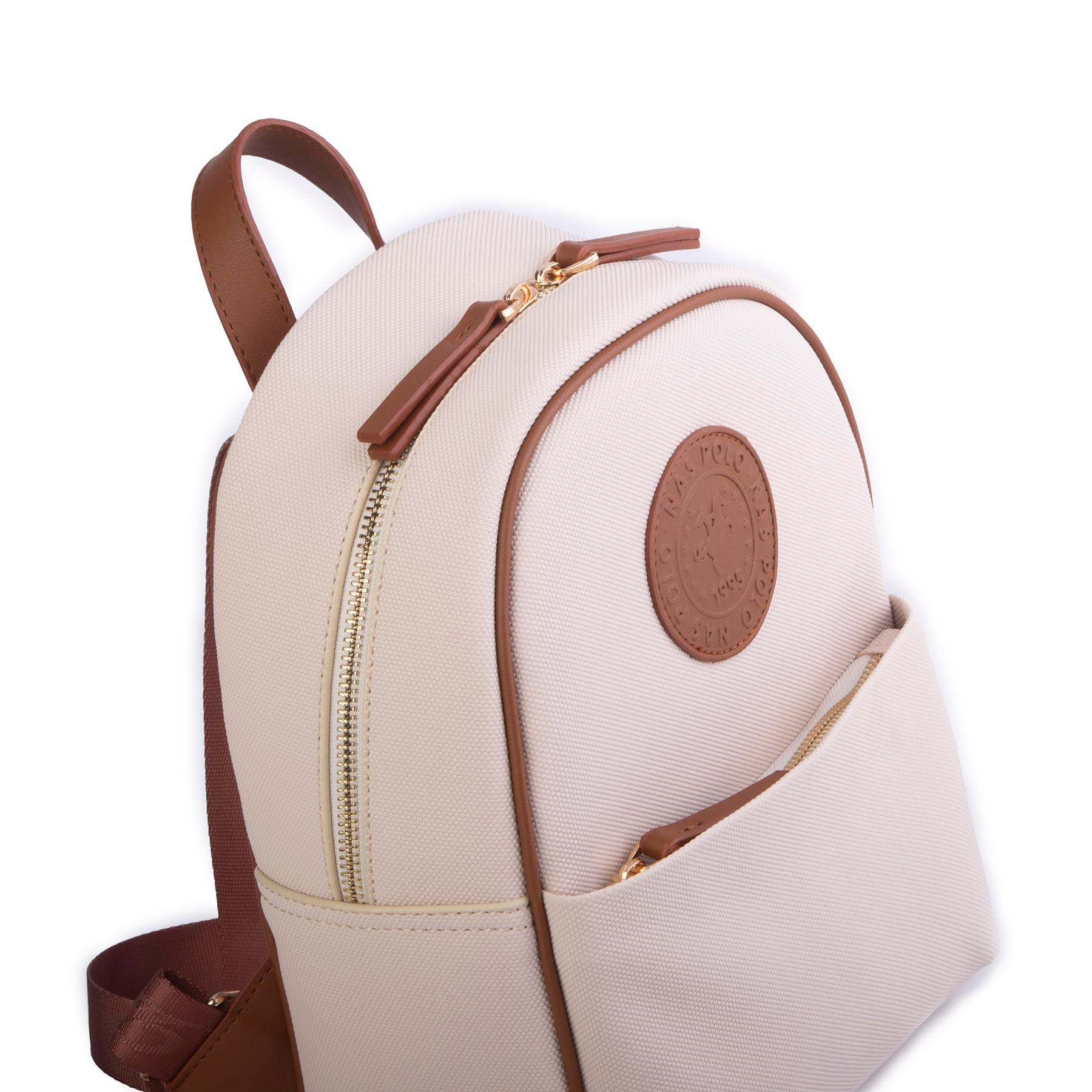 Nas Bag Kadın Spor Sırt Çantası Krem Taba Lacst