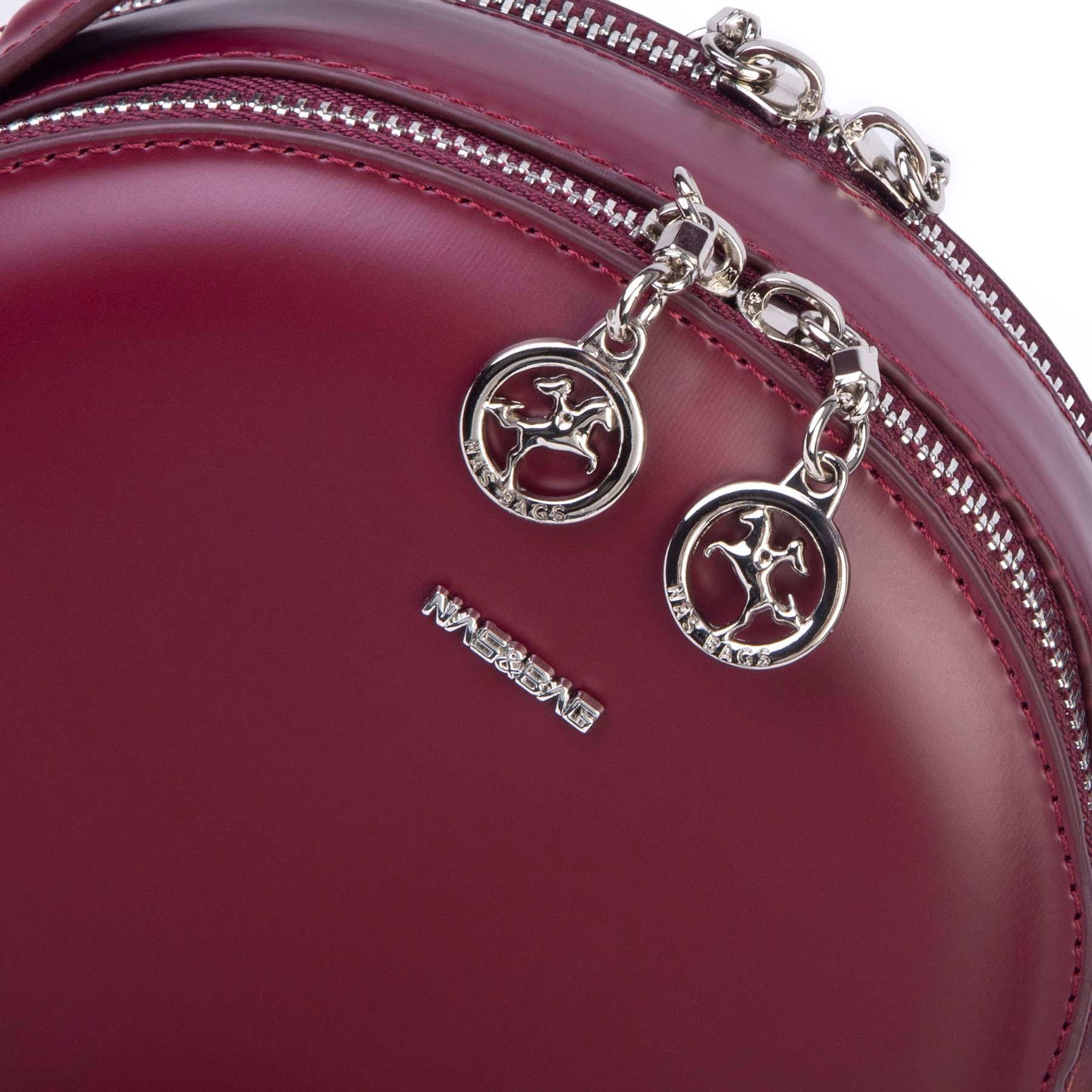 Nas Bag Mini Kadın El ve Çapraz Çanta (17x17 cm) Bordo 