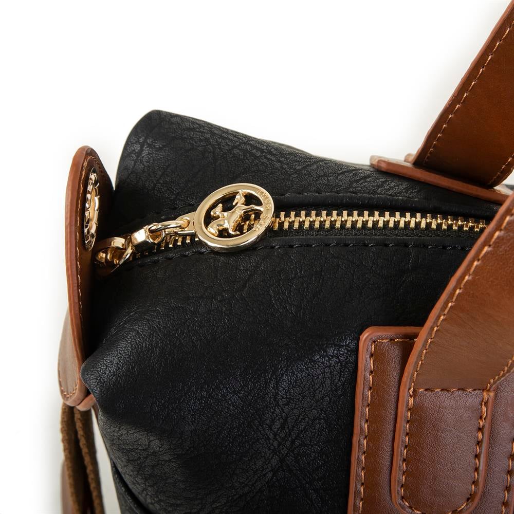 Nas Bag  Omuz Çantası Siyah Taba Raven