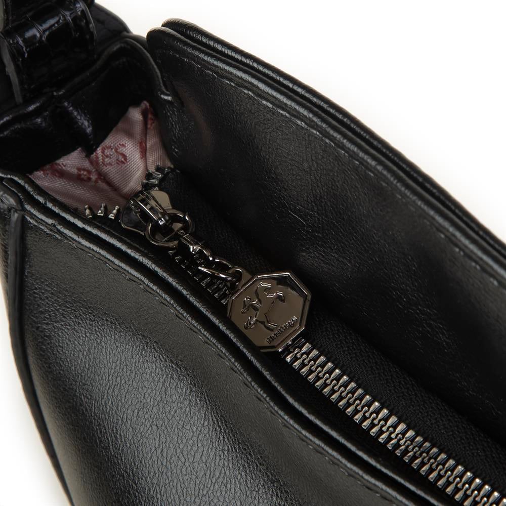 Nas Bag  Omuz Çantası Siyah Taşlı