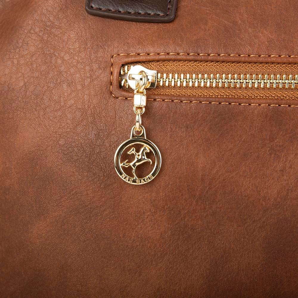 Nas Bag  Omuz Çantası Taba Kahve Raven