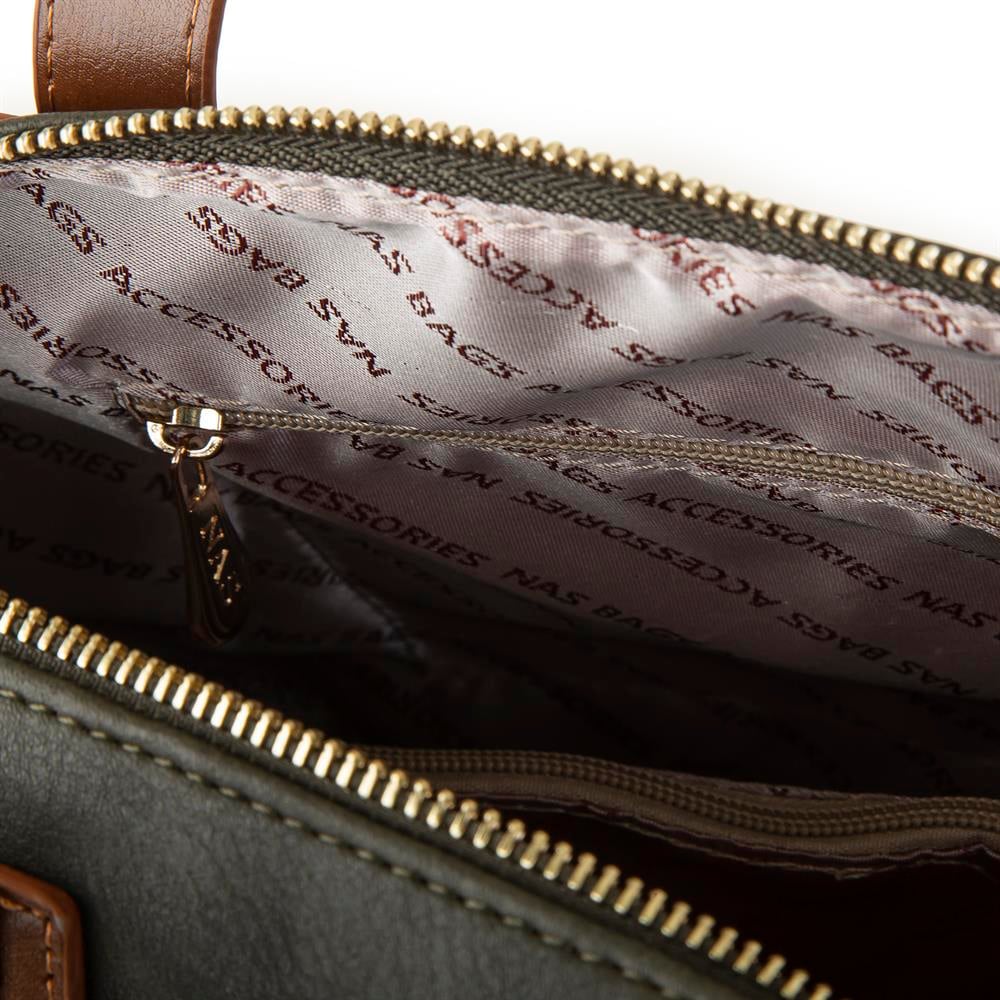 Nas Bag  Omuz Çantası Yeşil Taba Raven