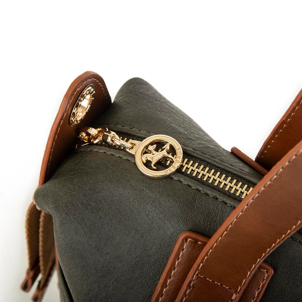 Nas Bag  Omuz Çantası Yeşil Taba Raven