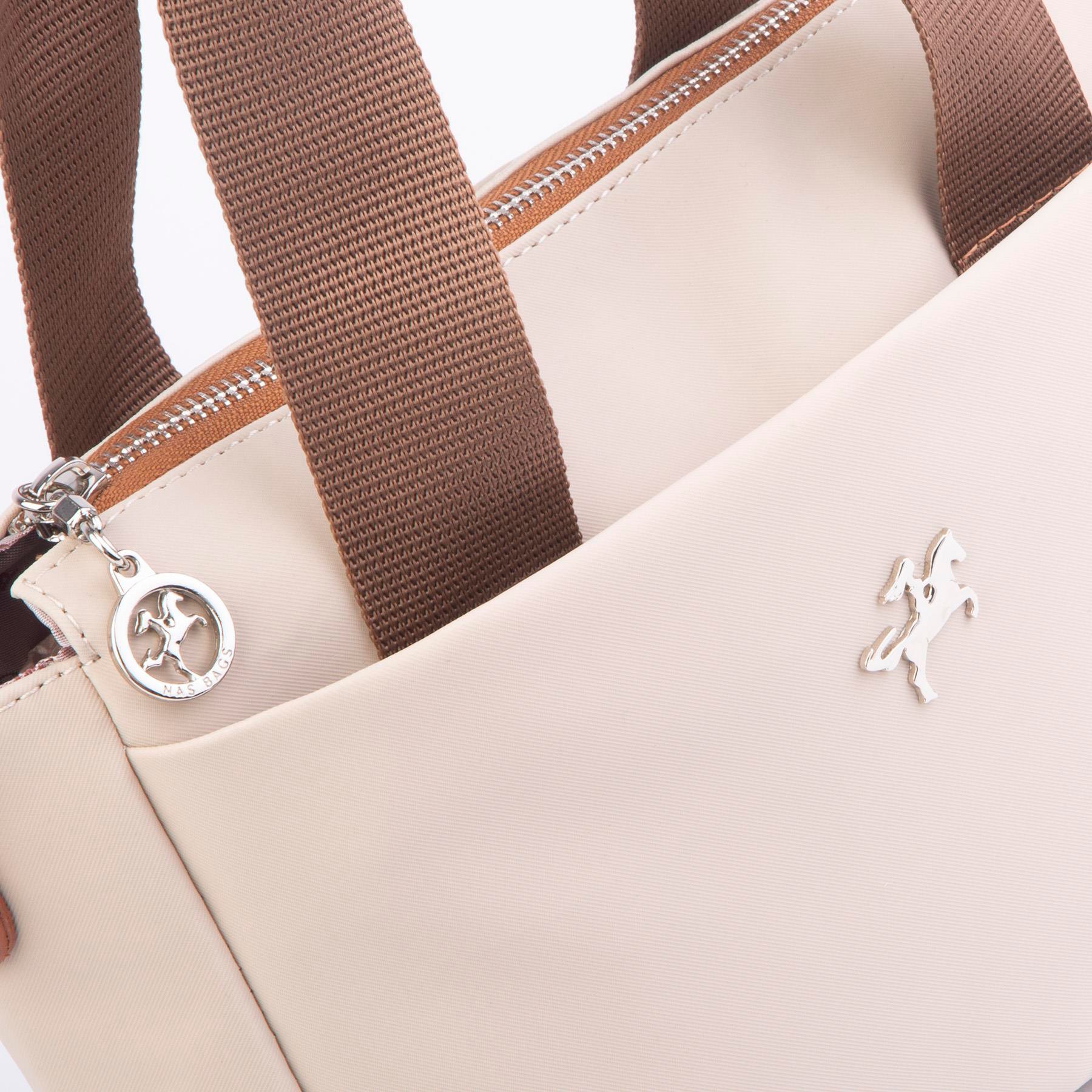 Nas Bag Orjinal Kadın Hafif Omuz El ve Çapraz Çanta Kum Taba Buzzy 