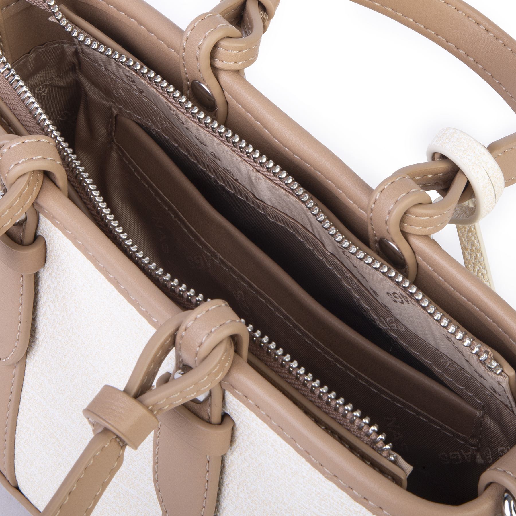 Nas Bag Premium 2 li Set El ve Çapraz Çanta ile Cüzdan Takım Kum