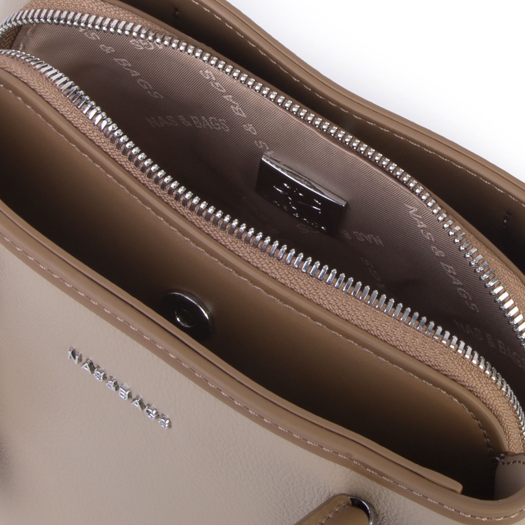 Nas Bag Premium 2li set Çanta El Omuz ve Çapraz Çanta Cüzdan Vizon