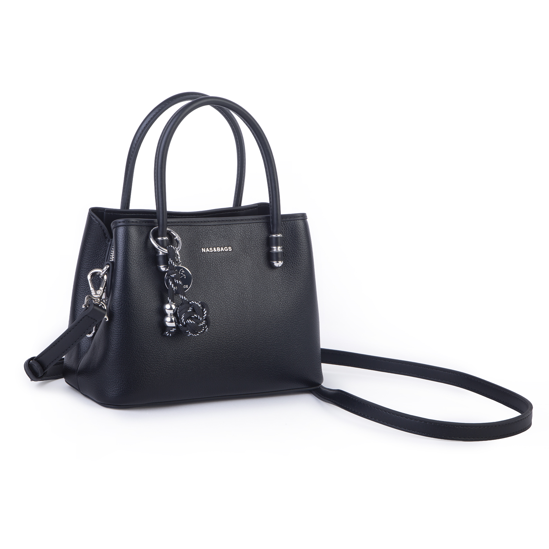 Nas Bag Premium 2li set Çanta El Omuz ve Çapraz Çanta Cüzdan Siyah