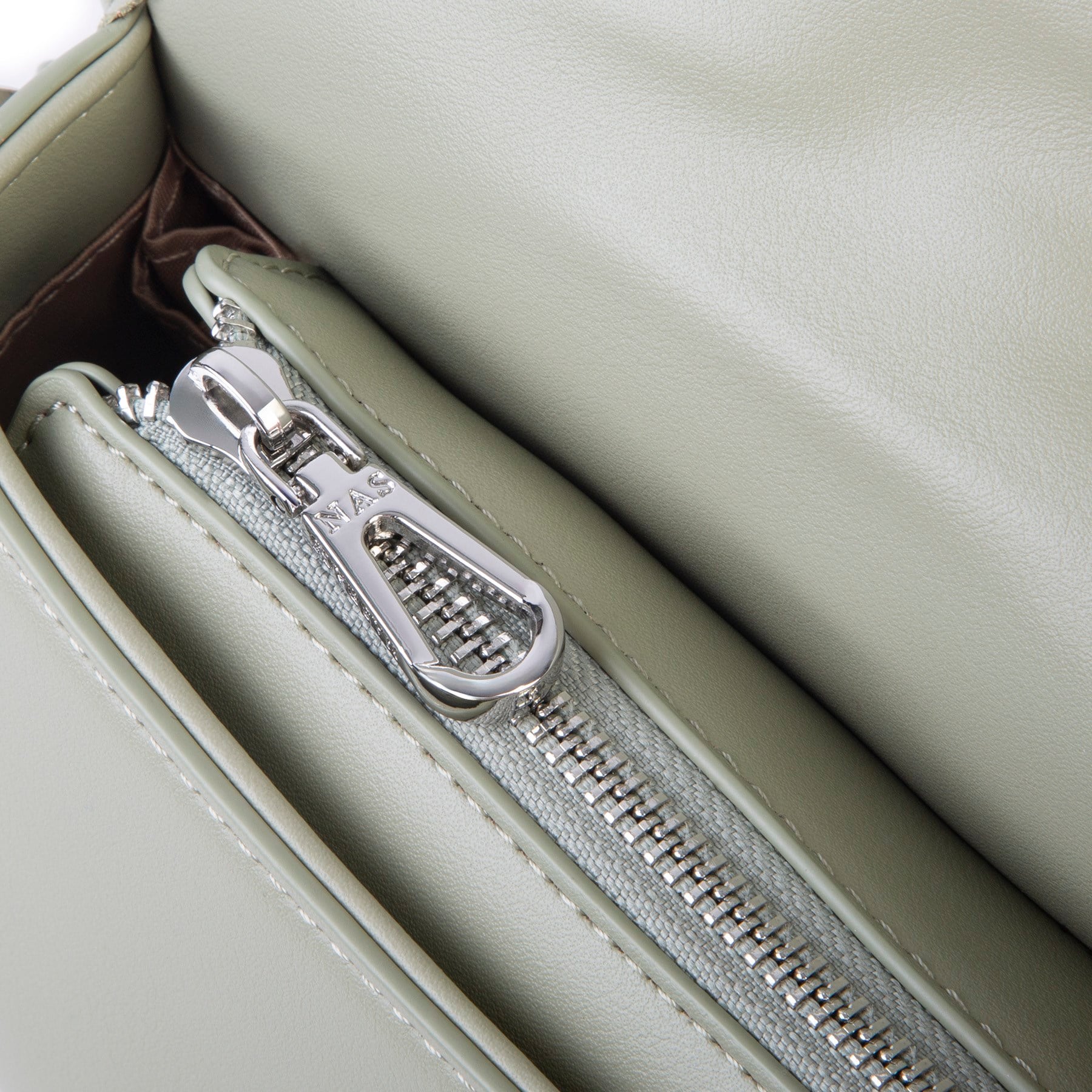 Nas Bag Premium Seri Mini 2li Set Çapraz El ve Cüzdan Seti Açık Yeşil