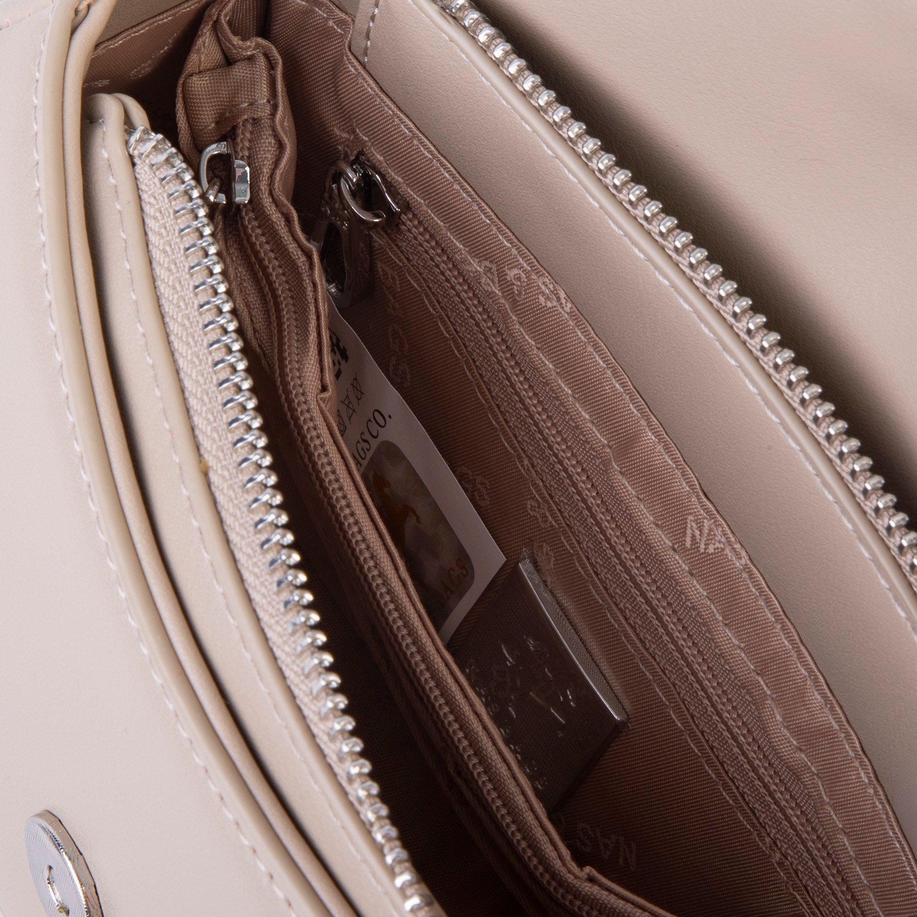 Nas Bag Premium Seri Mini 2li Set Çapraz El ve Cüzdan Seti Vizon