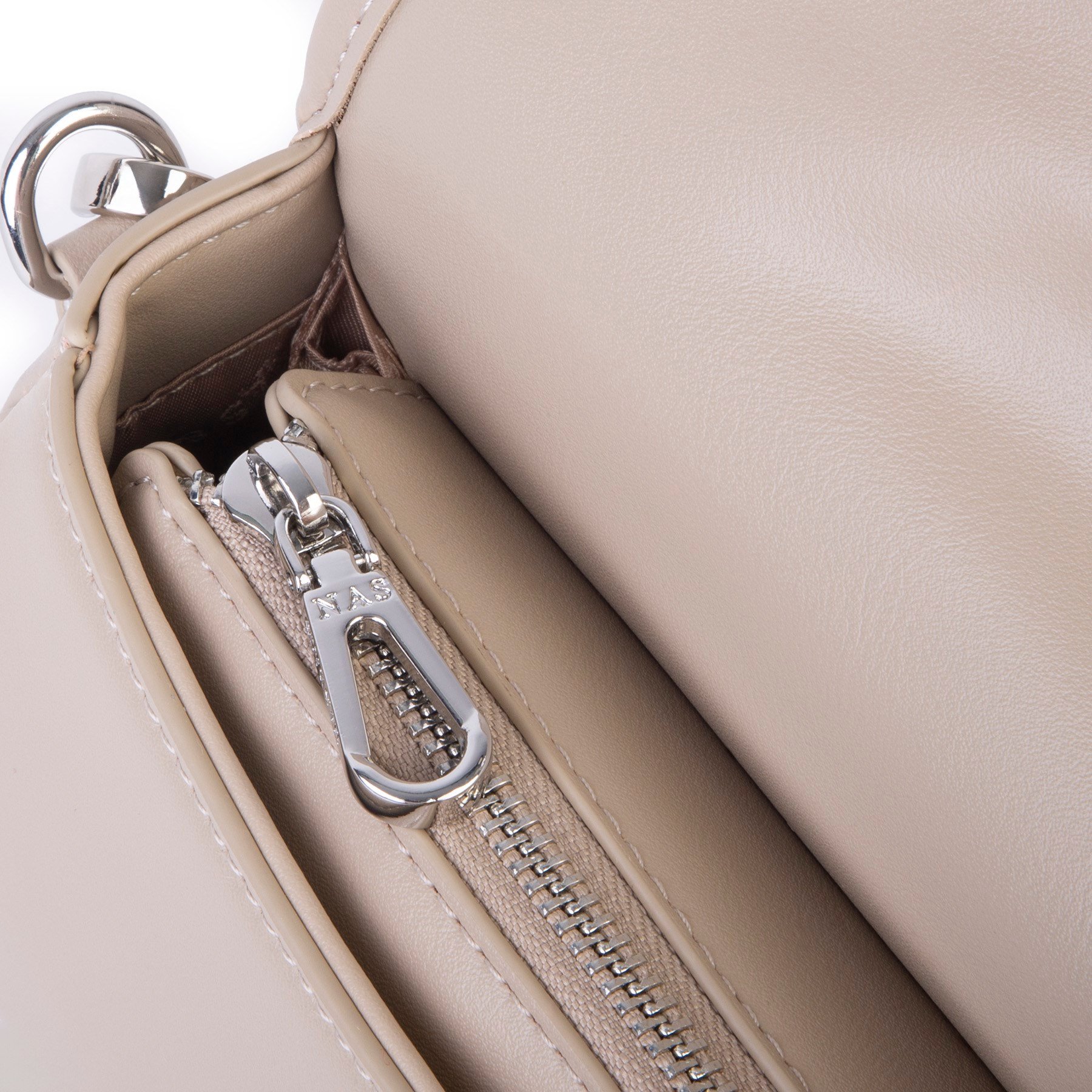 Nas Bag Premium Seri Mini 2li Set Çapraz El ve Cüzdan Seti Vizon