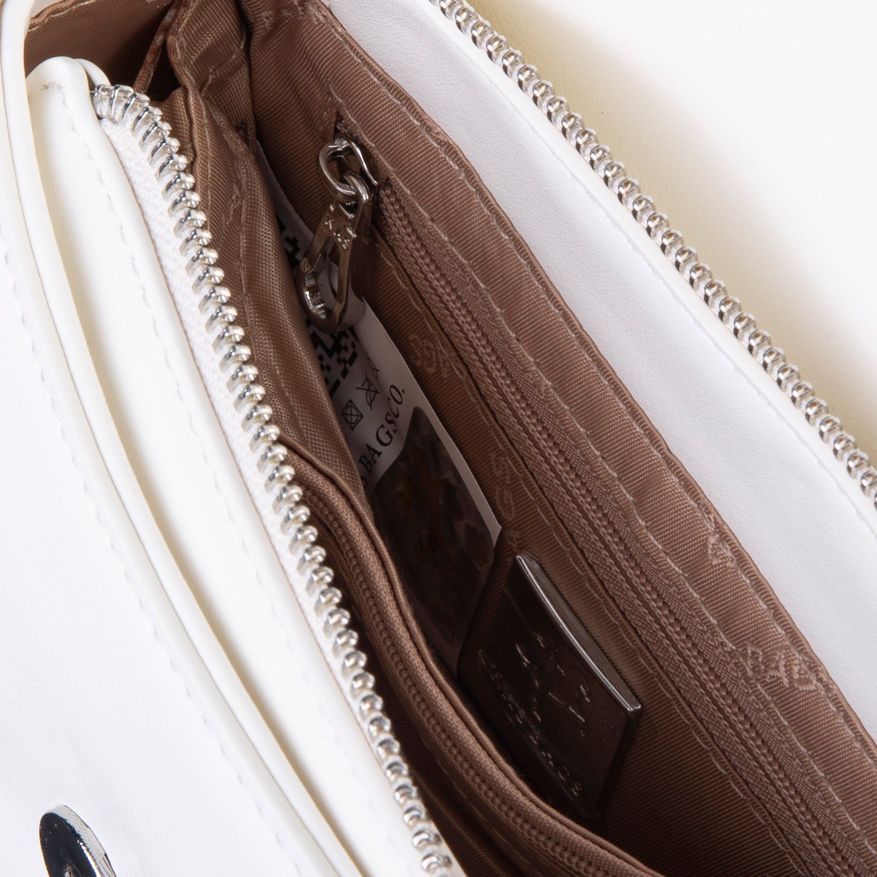 Nas Bag Premium Seri Mini 2li Set Çapraz El ve Cüzdan Seti Beyaz