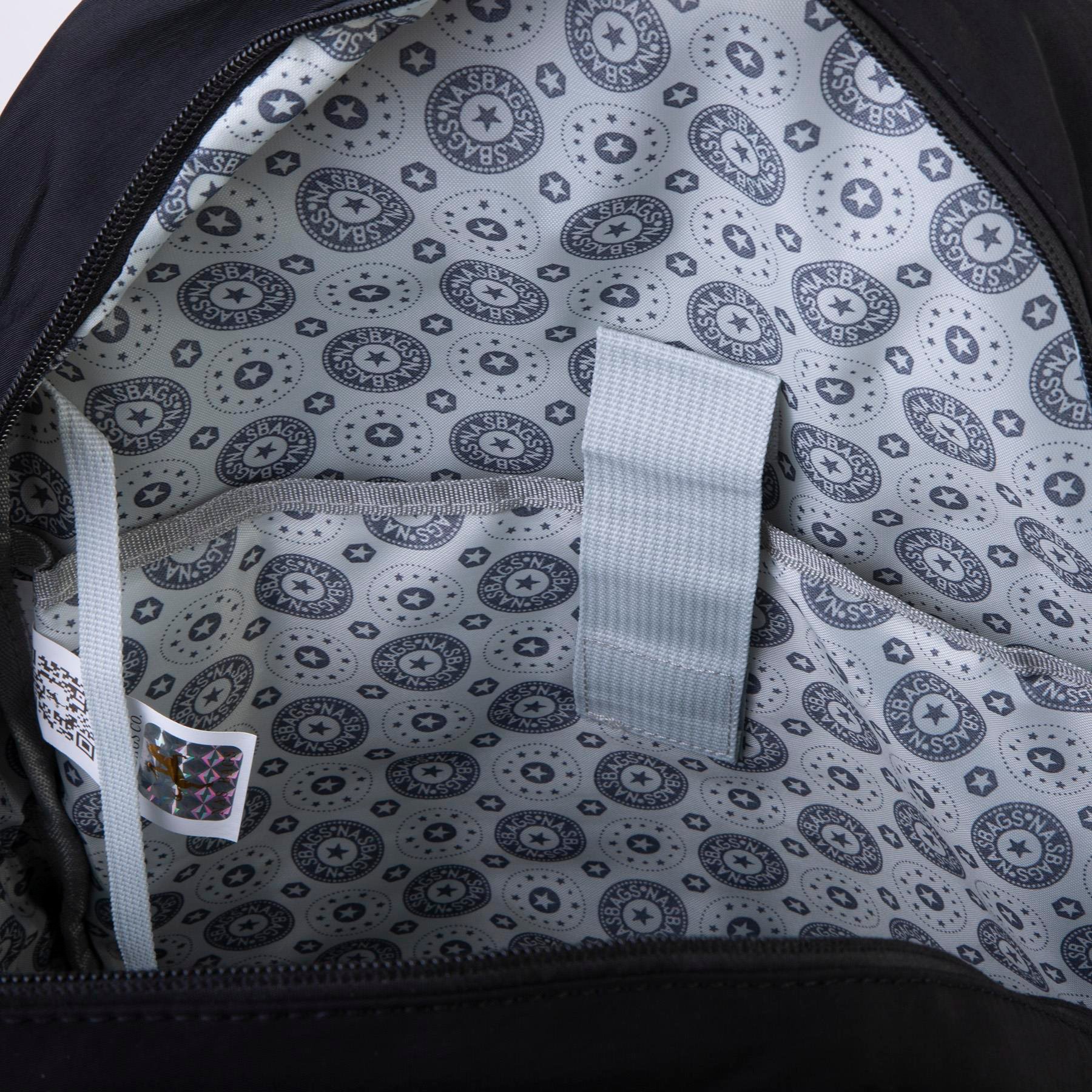 Nas Bag Unisex Büyük Boy Çok Gözlü Hafif Sırt Çantası Siyah