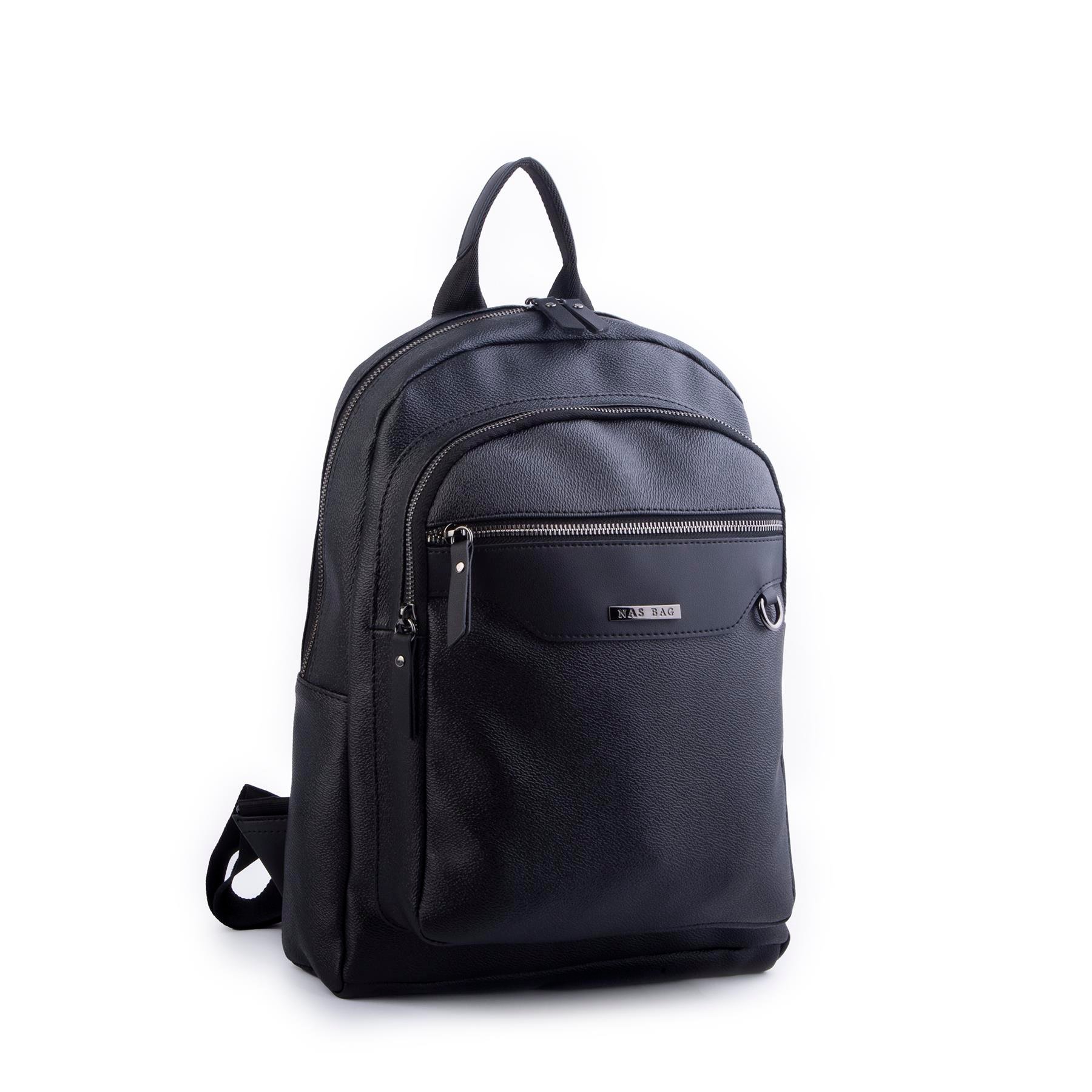 Nas Bag Unisex Büyük Boy Sırt Çantası Tablet Koruma Tasarımı Siyah Mercan 