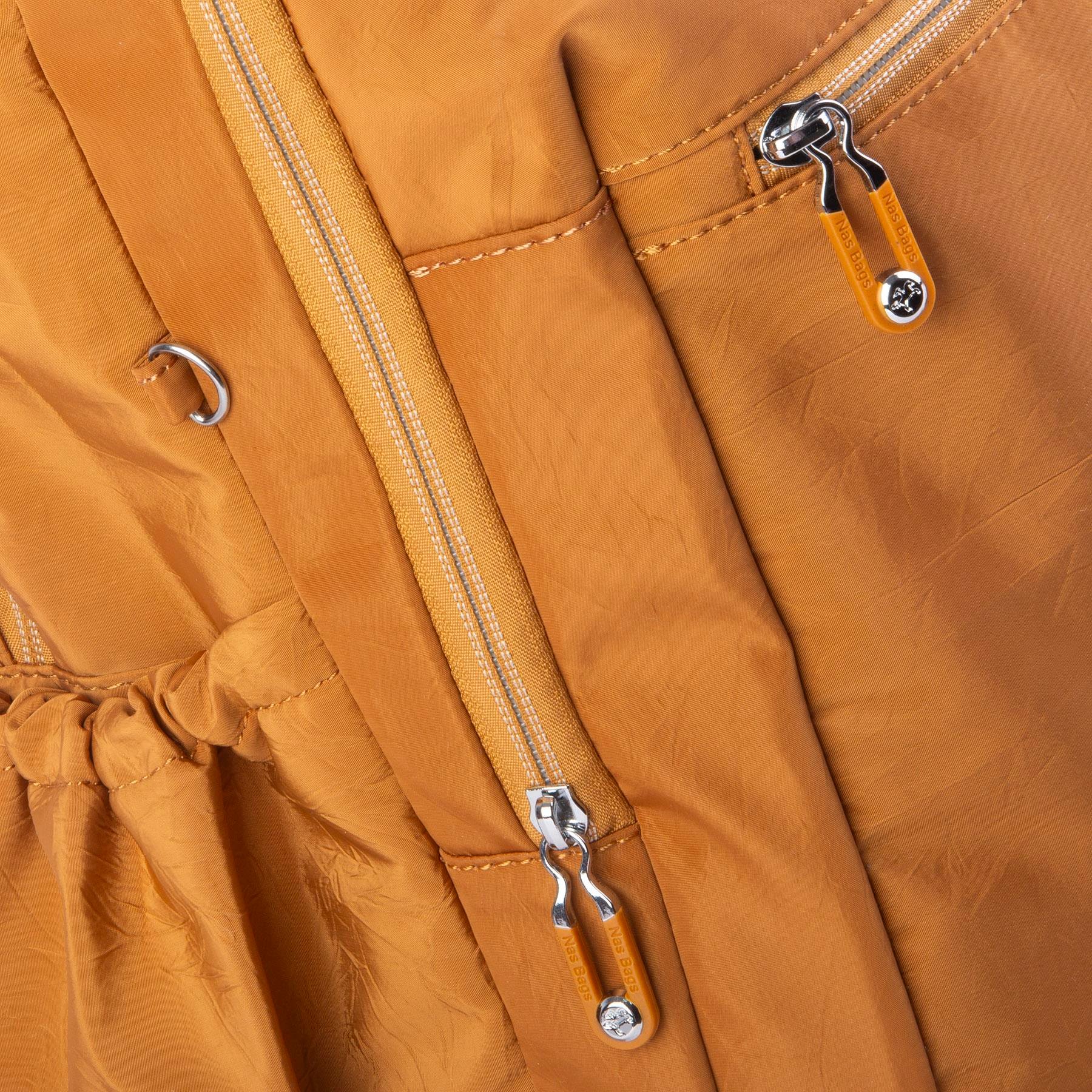 Nas Bag Unisex Büyük Boy Su Geçirmez (waterproof) Hafif Sırt Çantası Çok Gözlü Hardal