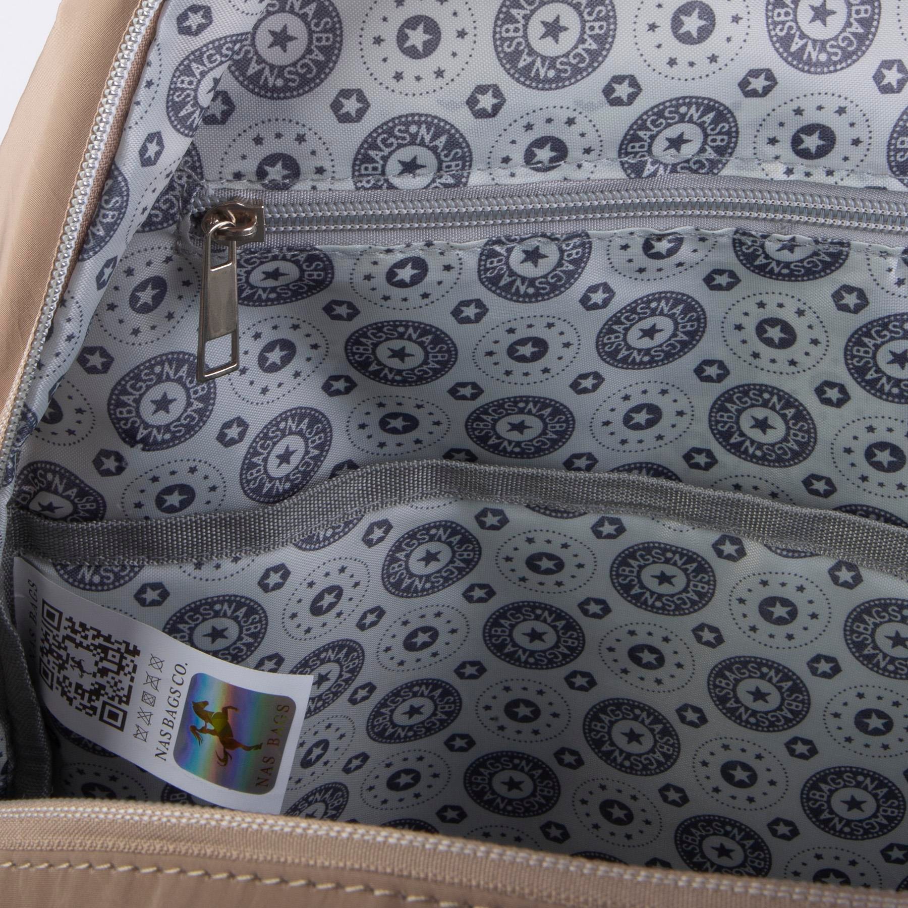 Nas Bag Unisex Büyük Boy Su Geçirmez (waterproof) Hafif Sırt Çantası Çok Gözlü Vizon 