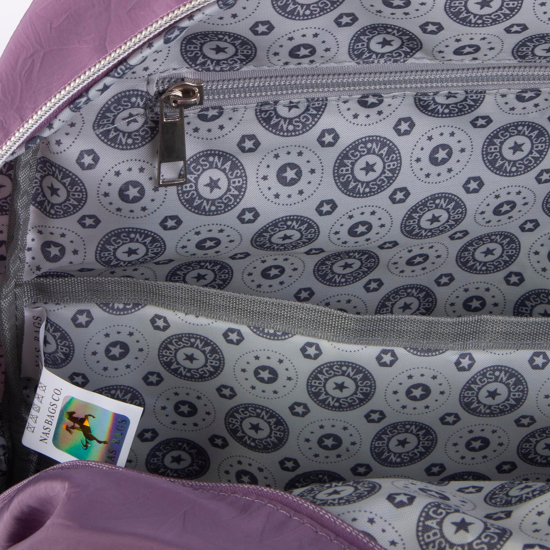 Nas Bag Unisex Büyük Boy Su Geçirmez (waterproof) Hafif Sırt Çantası Çok Gözlü Mor 